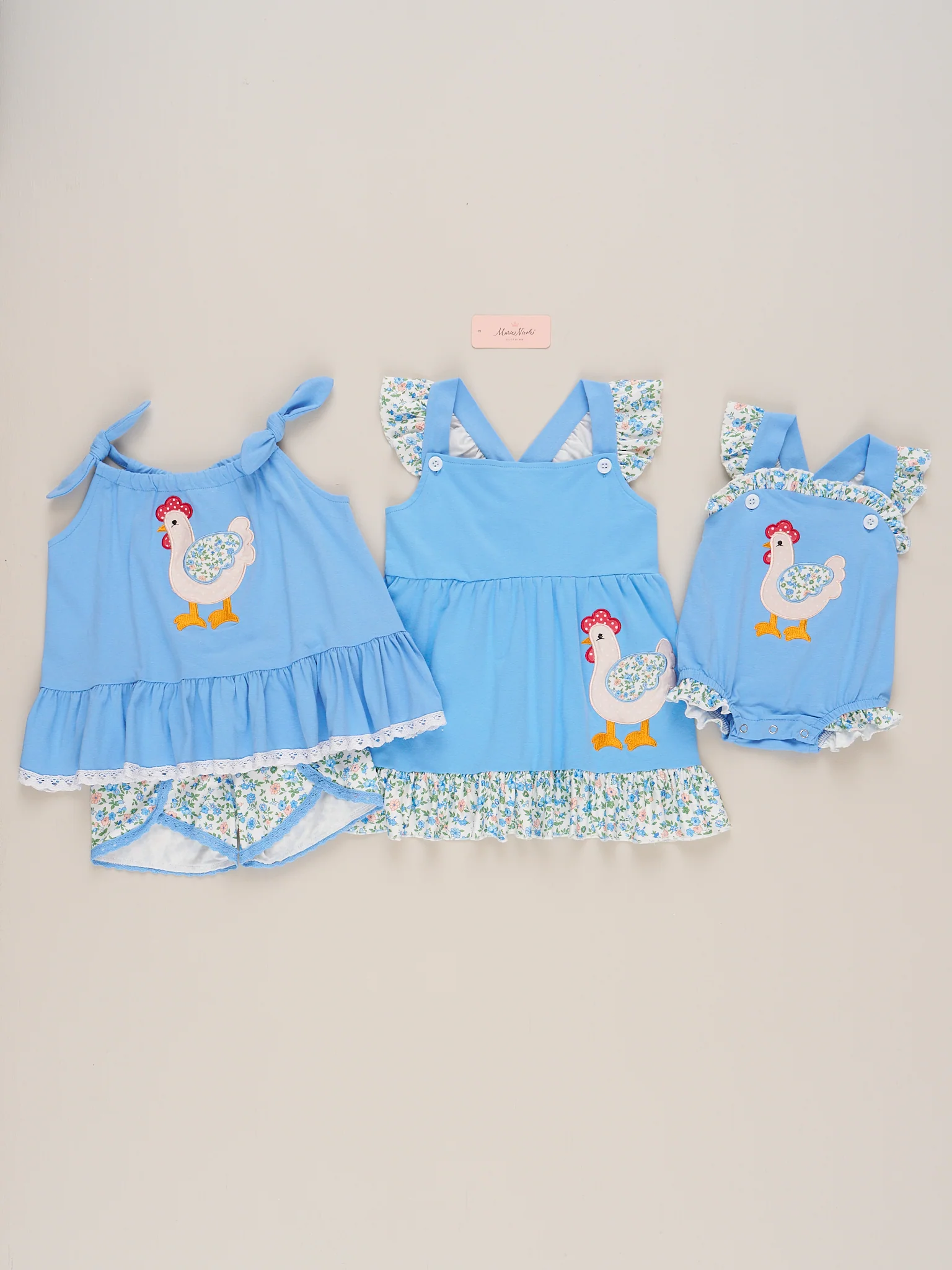 Country Chicken Floral Ruffle Outfit - Image 8