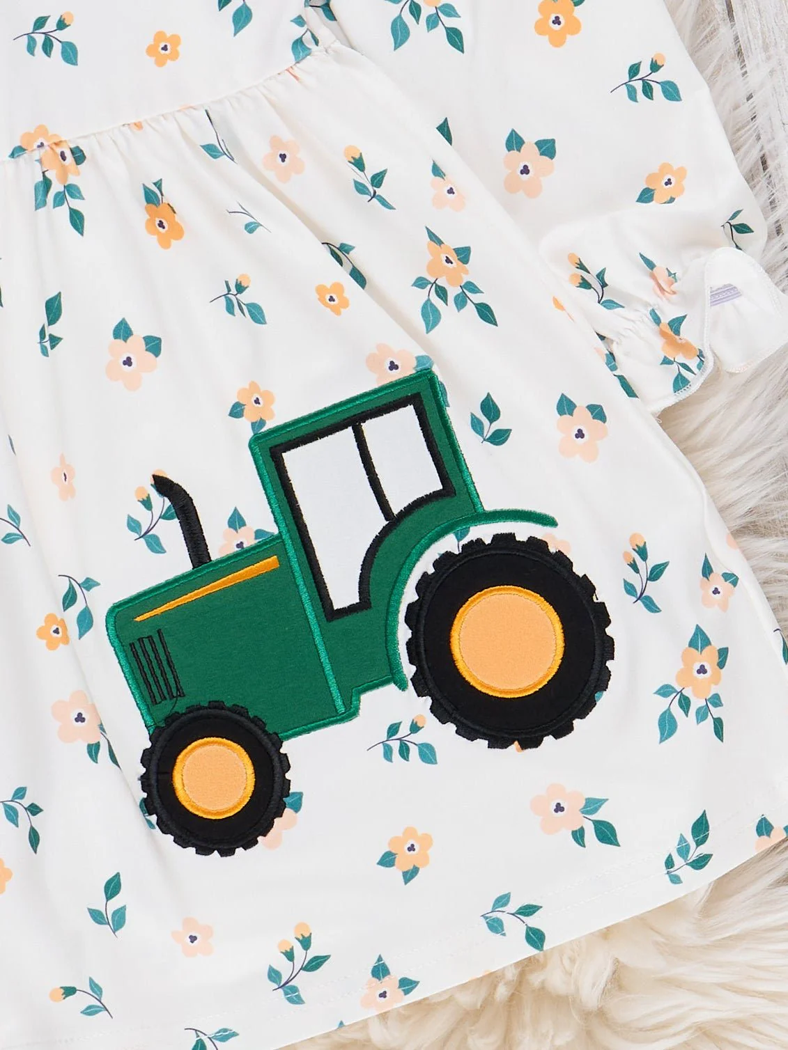 Country Ride Tractor Embroidered Dress - Image 2