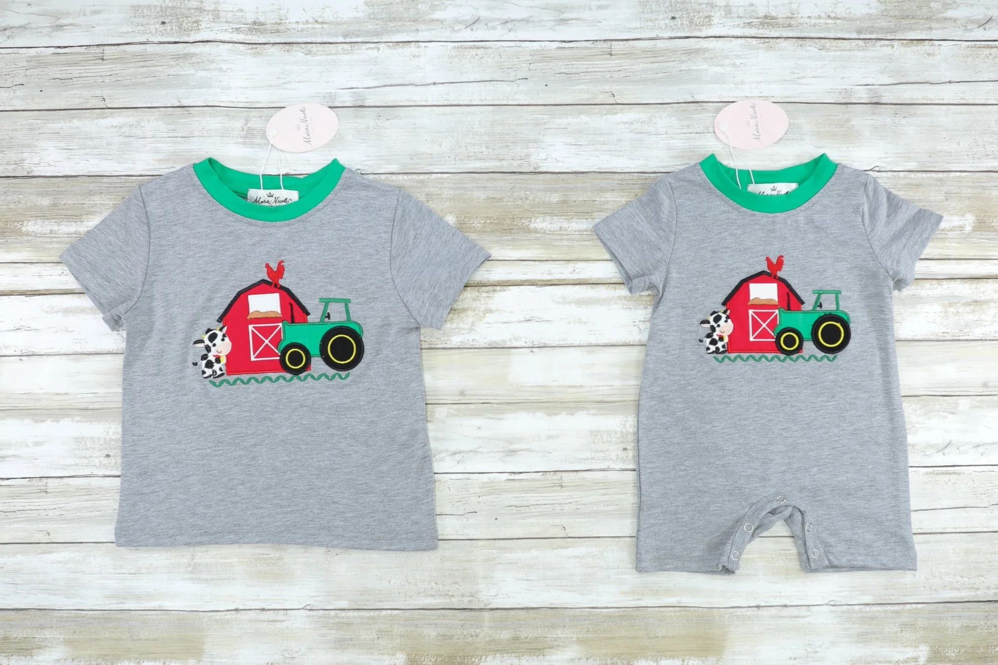 Cow Farmer Ruffle Bubble Romper - Image 4