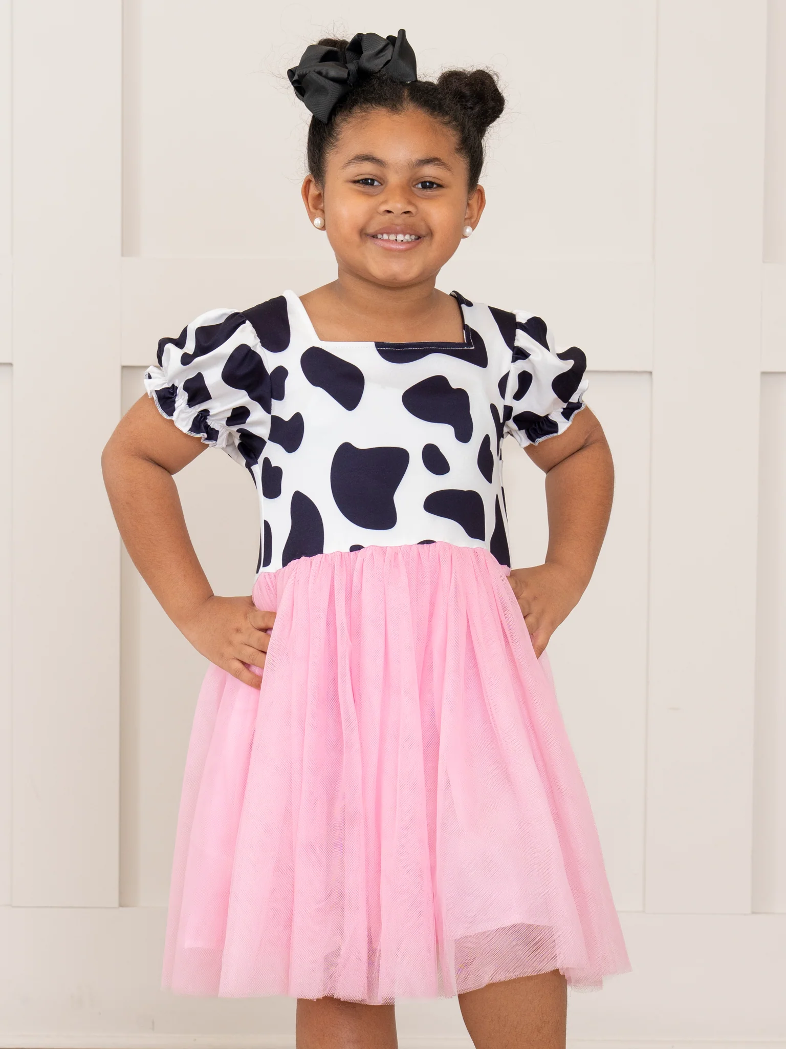 Cow Print & Pink Tulle Dress