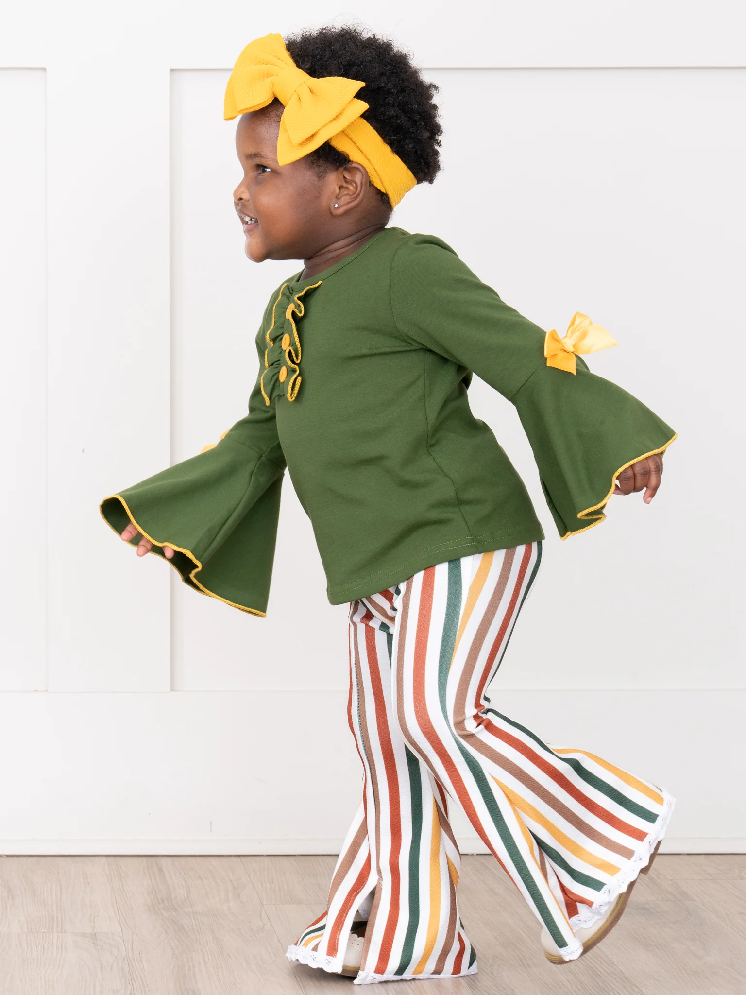 Cozy Harvest Stripe Bell Bottom Outfit - Image 4