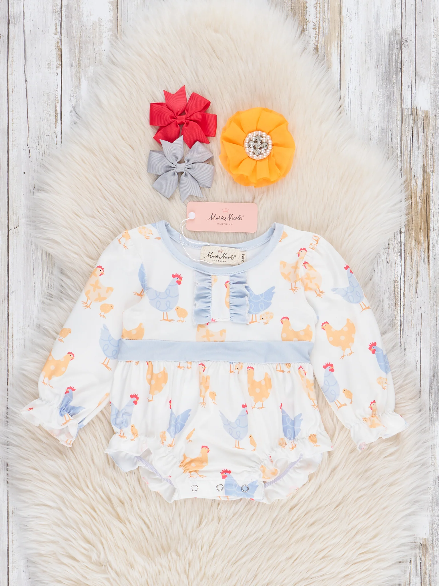 Cozy Little Chick Bubble Romper