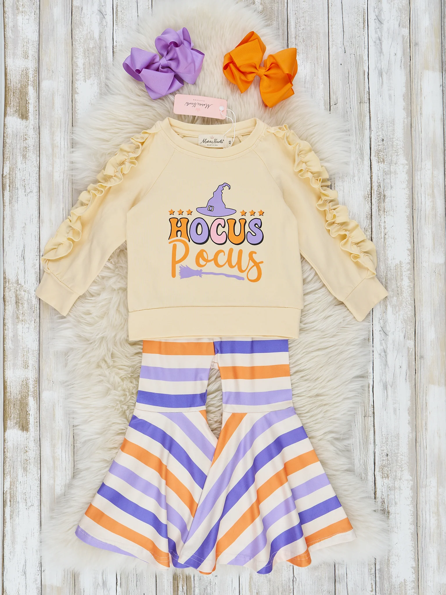 Cream & Amethyst "Hocus Pocus" Bell Bottom Outfit