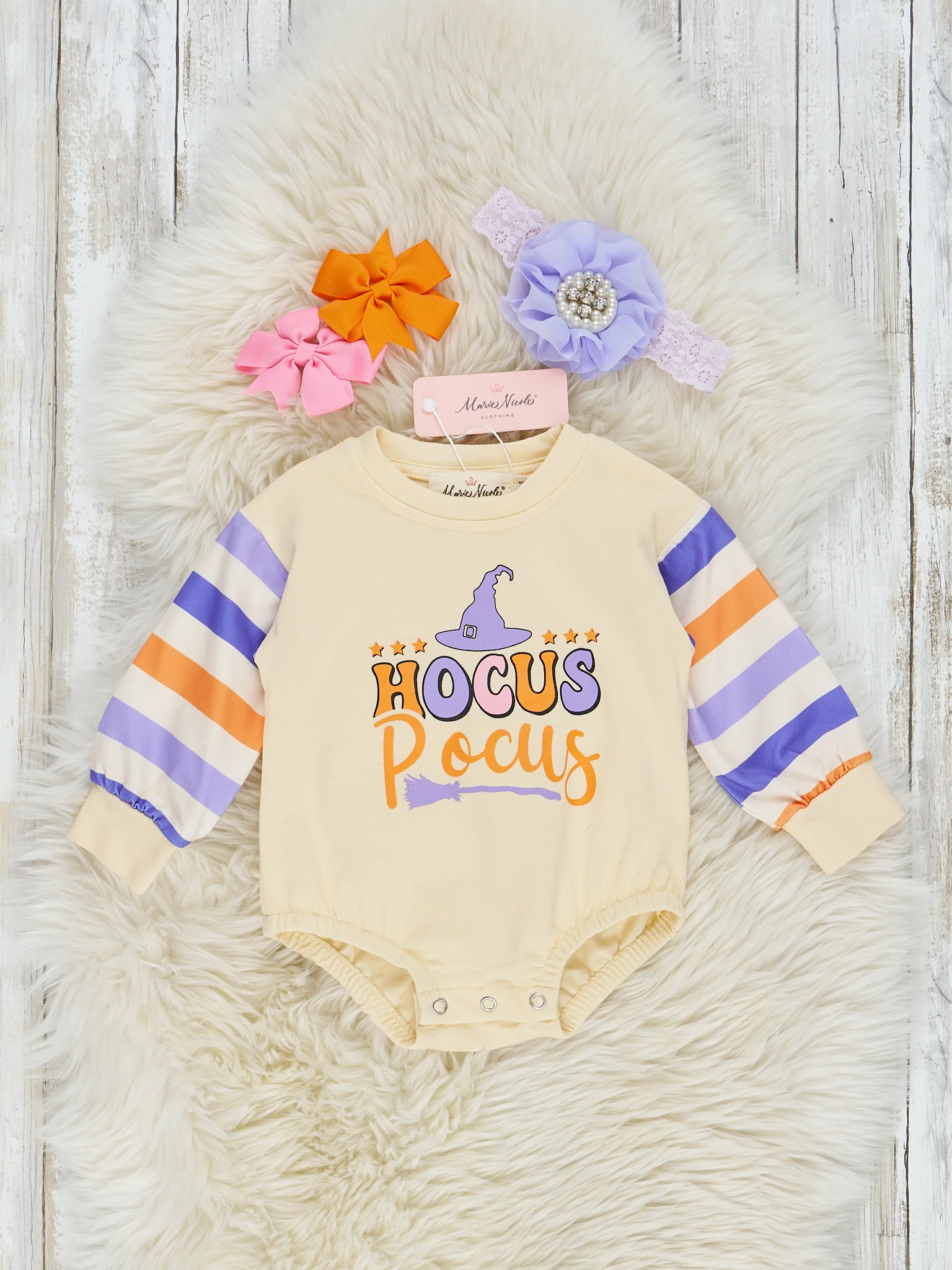 Cream & Amethyst "Hocus Pocus" Romper