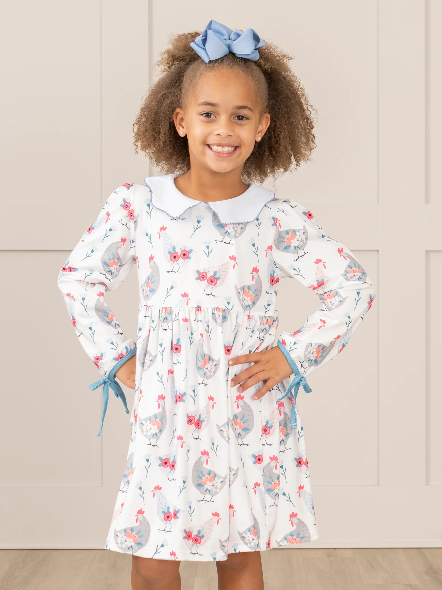 Cream Chicken Garden Dress