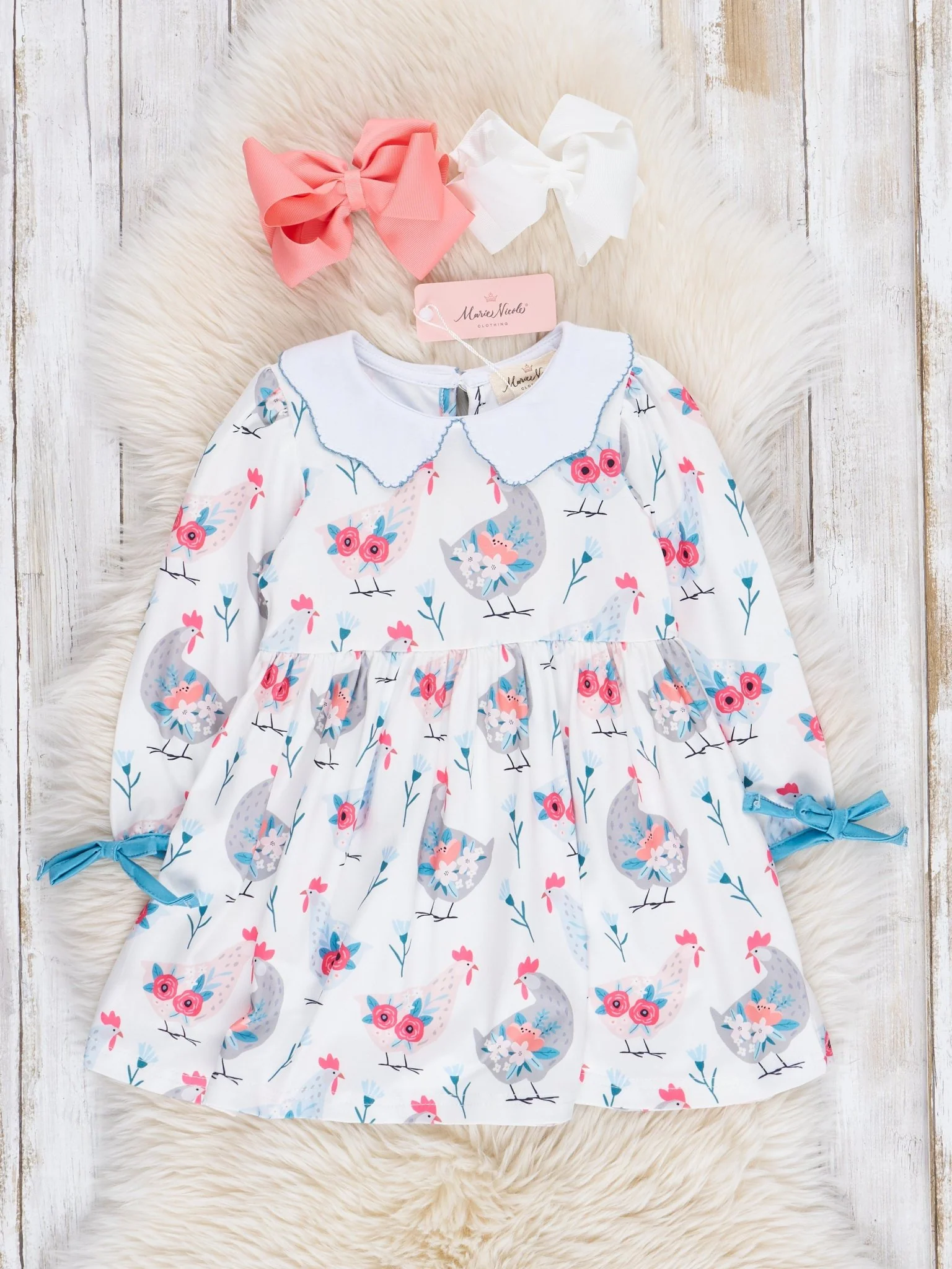 Cream Chicken Garden Dress - Image 2