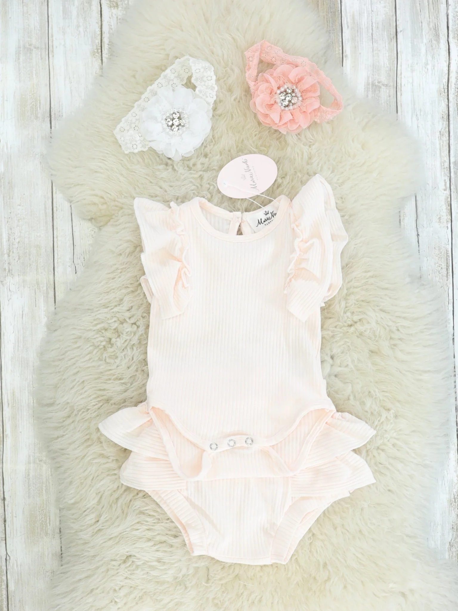 Cream Ruffle Top & Bloomer Set - Image 2