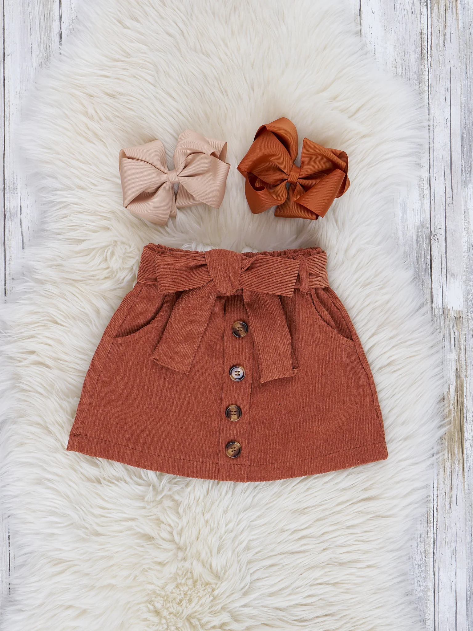 Cream & Sepia "Thankful" Suede Skirt Outfit - Image 4