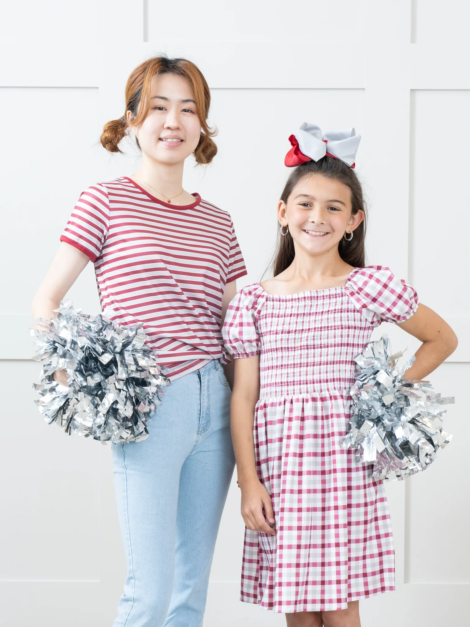 Crimson & Grey Smocked Plaid Dress - Image 3