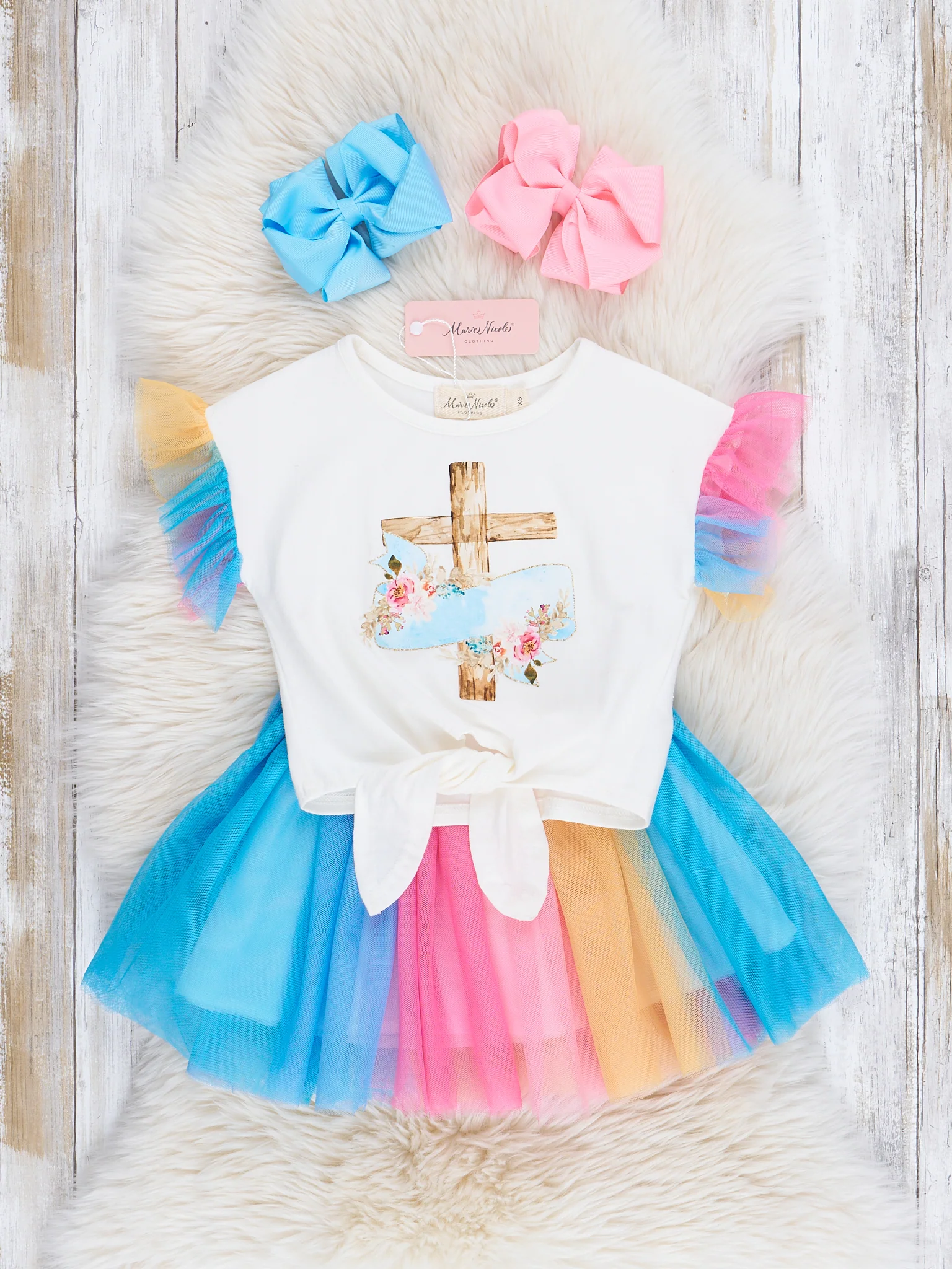 Cross Tie Tank & Tulle Skirt Outfit