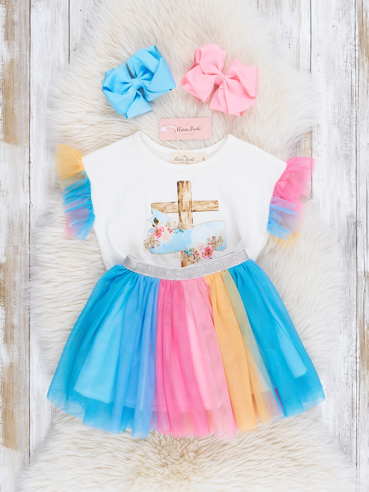 Cross Tie Tank & Tulle Skirt Outfit - Image 2