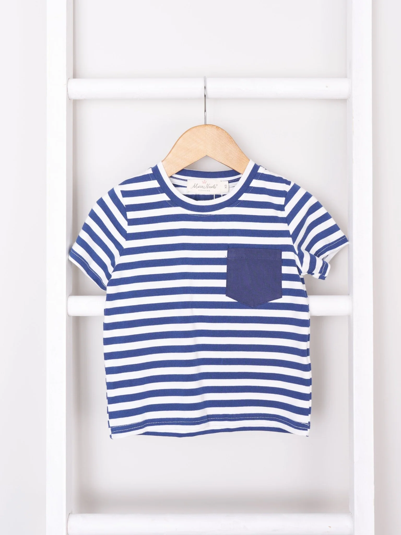 Dad & Me Navy Striped Pocket Shirt - Image 3