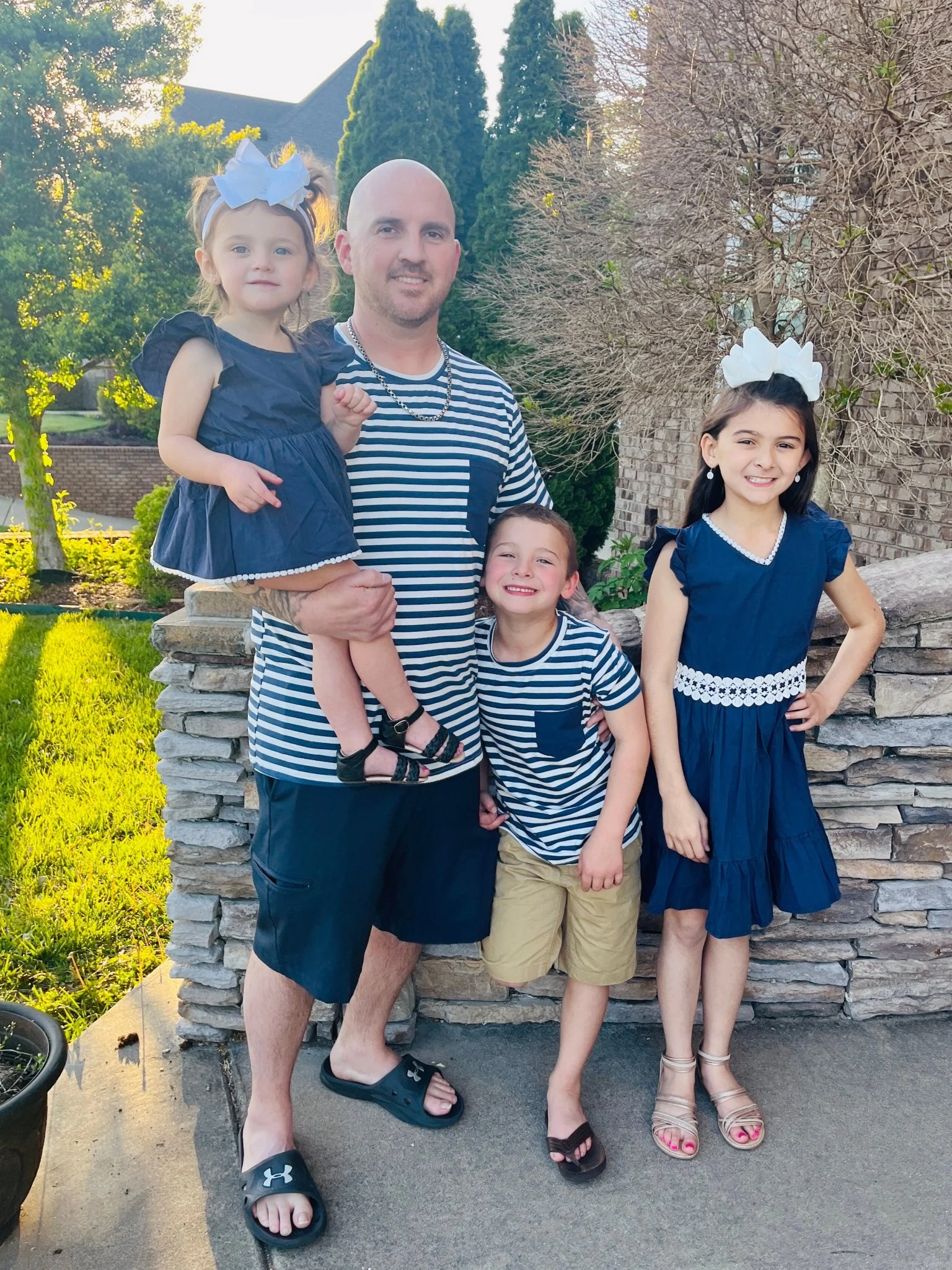 Dad & Me Navy Striped Pocket Shirt - Image 6