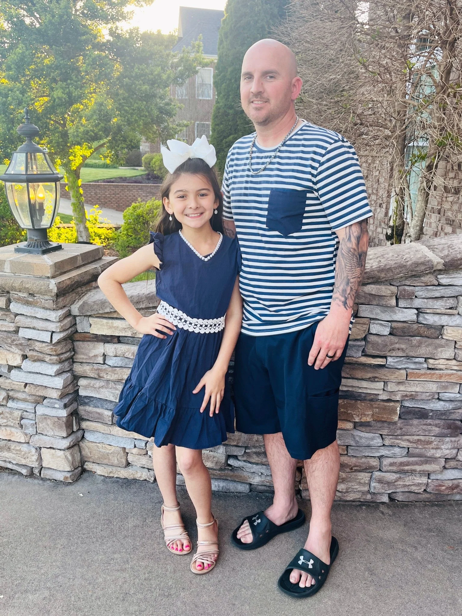 Dad & Me Navy Striped Pocket Shirt - Image 9