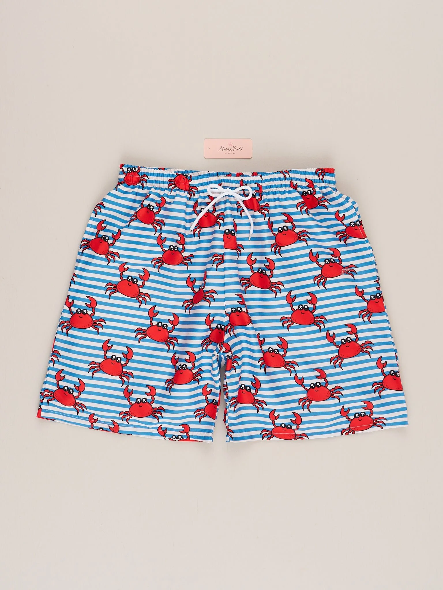 Dad & Me Crabby Striped Swim Trunks - Image 2