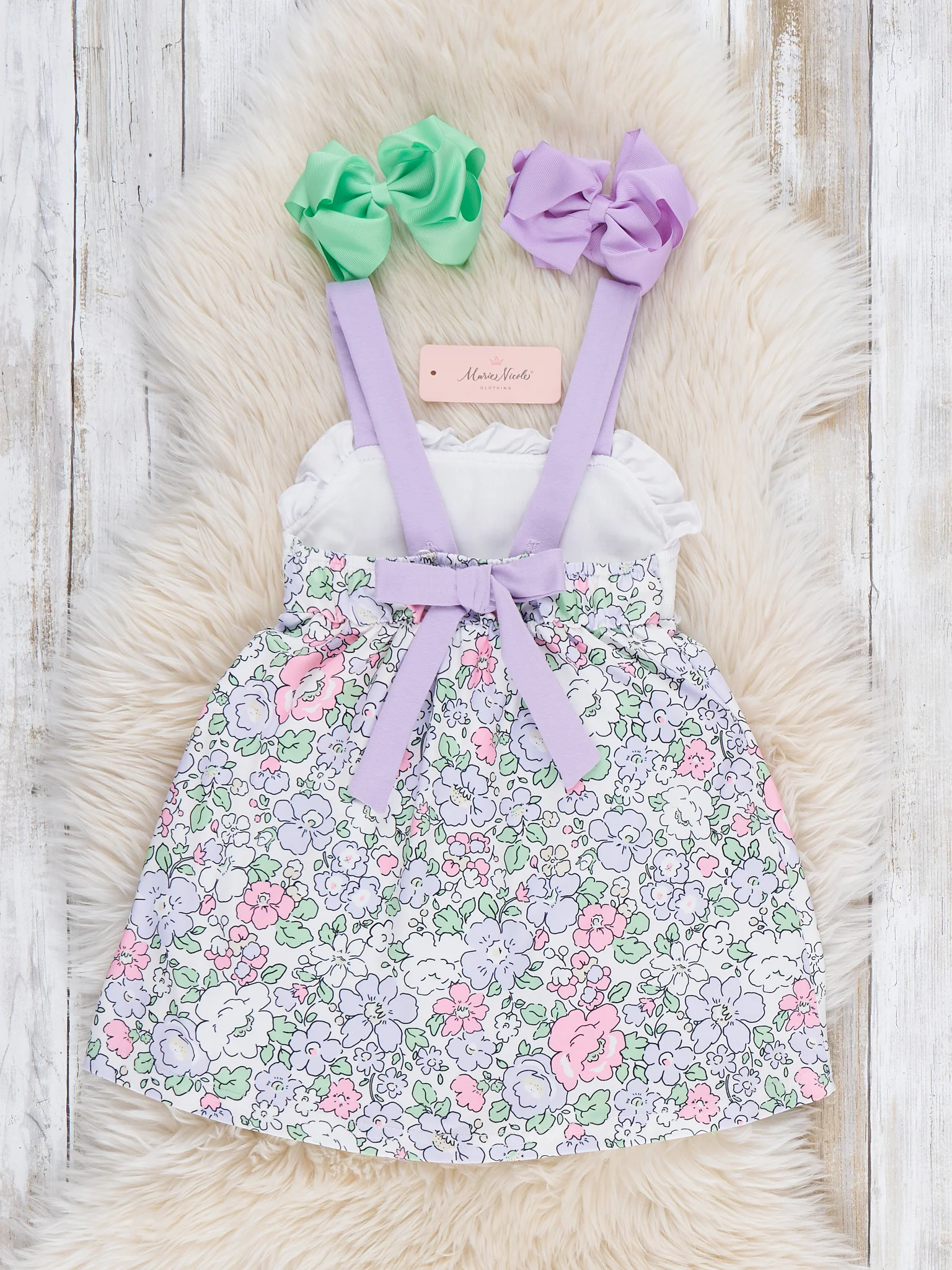 DADDY'S GIRL Petal Hem Smocked Ruffle Dress - Image 4