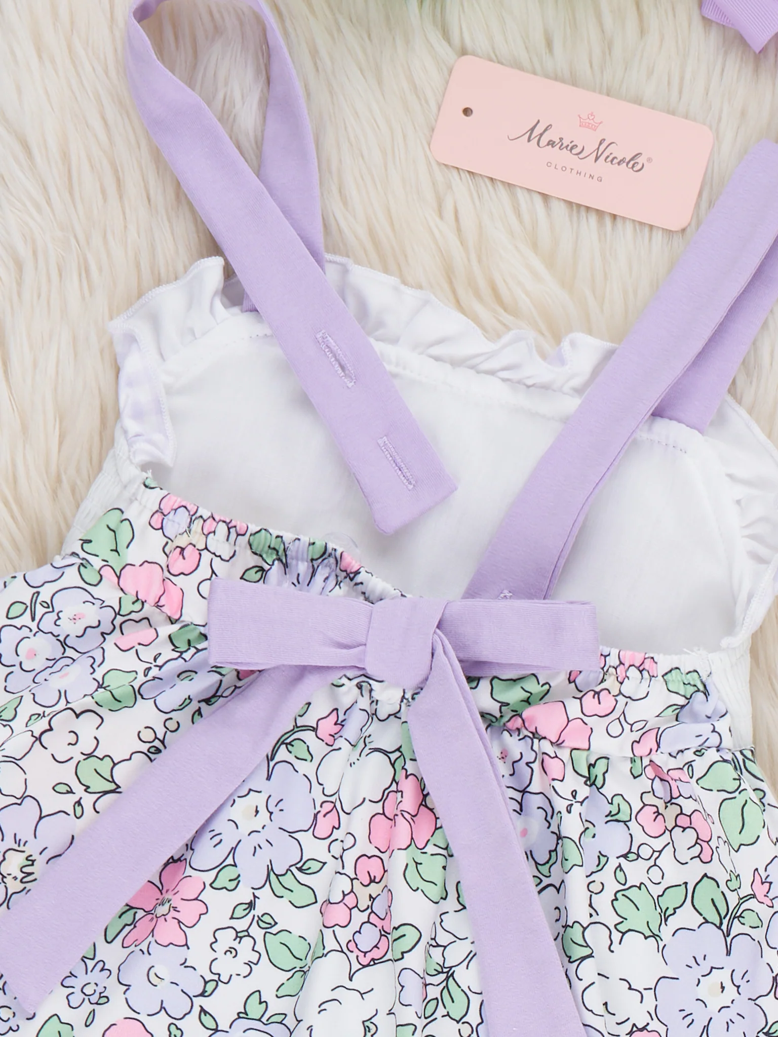 DADDY'S GIRL Petal Hem Smocked Ruffle Outfit - Image 6