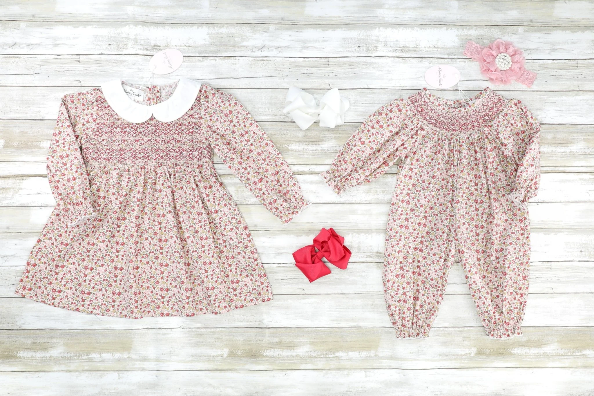 Dainty Neutral Floral Vintage Dress - Image 3
