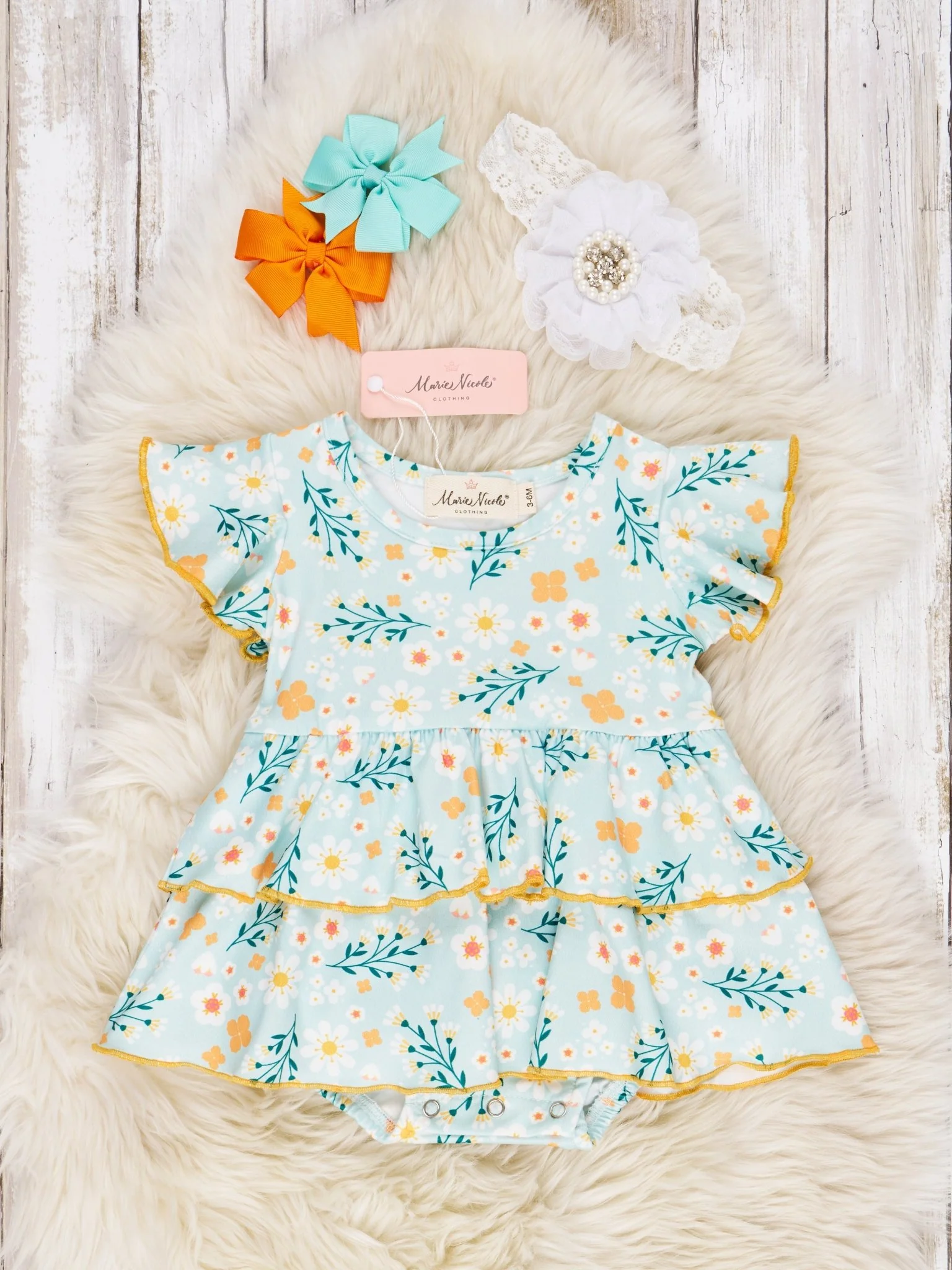 Daisy Flutter Sleeve Dressy Romper