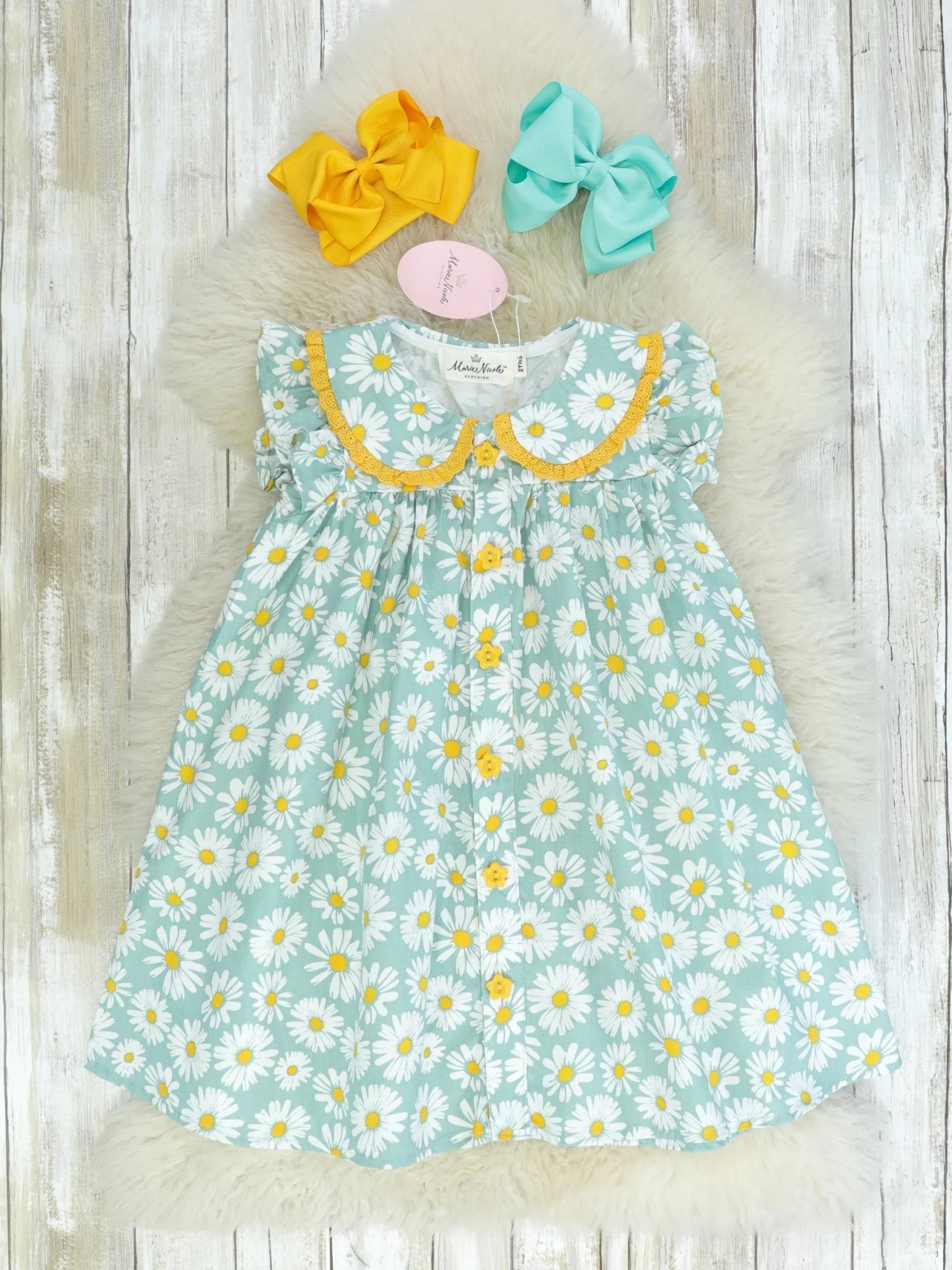 Spring Daisy Ruffle Dress