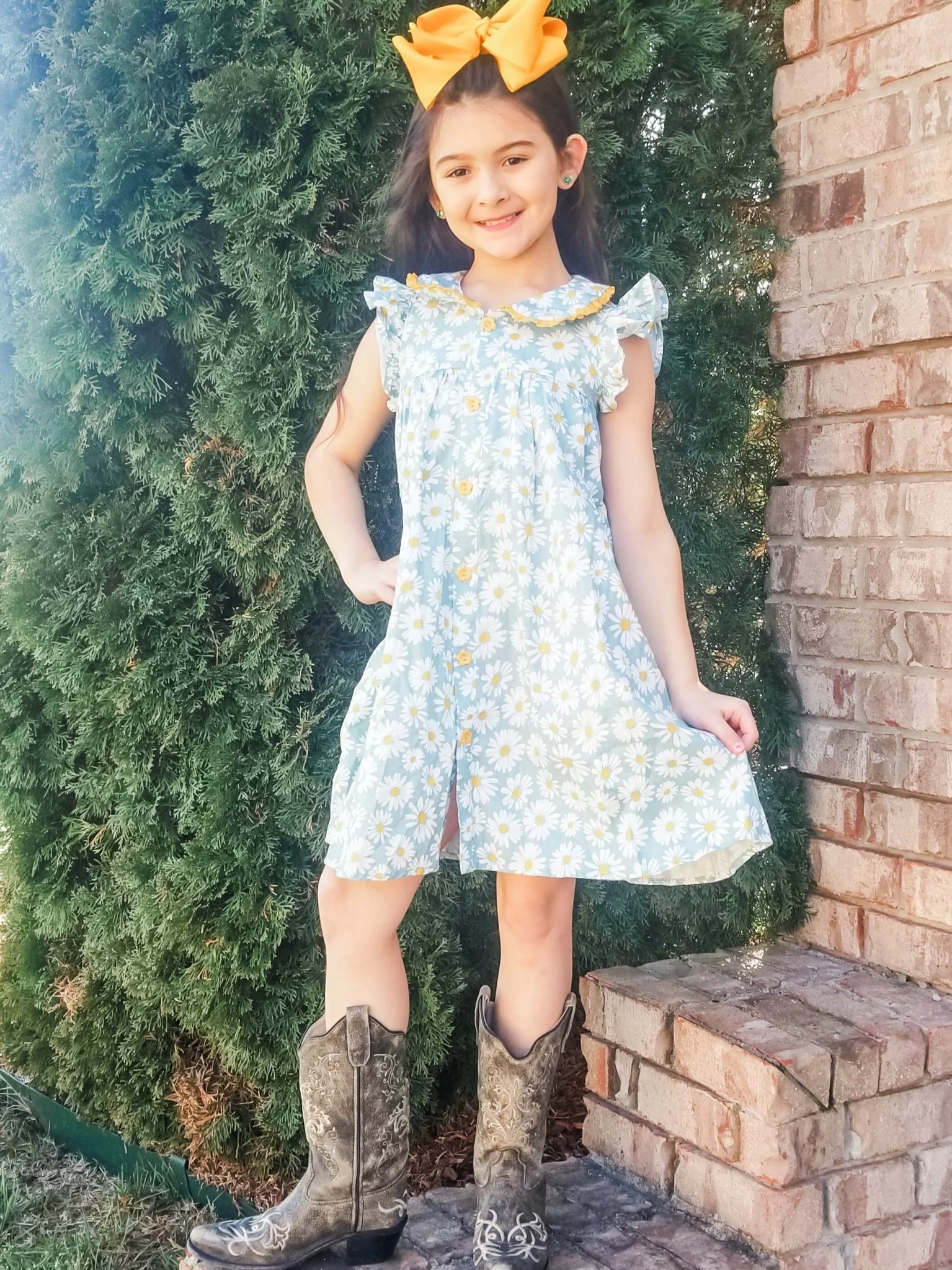 Spring Daisy Ruffle Dress - Image 3
