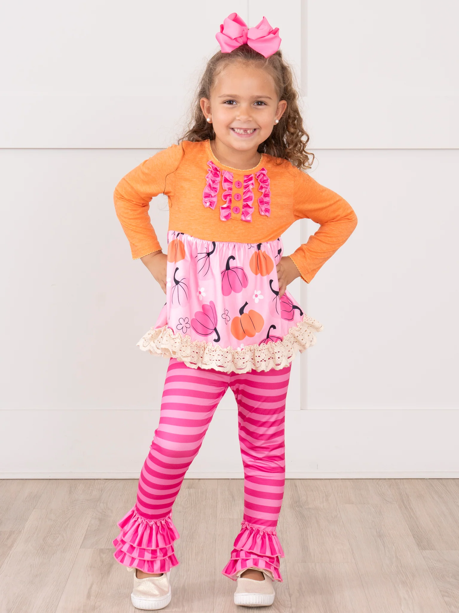 Dancing Pumpkins Lace Ruffle Outfit - Image 5