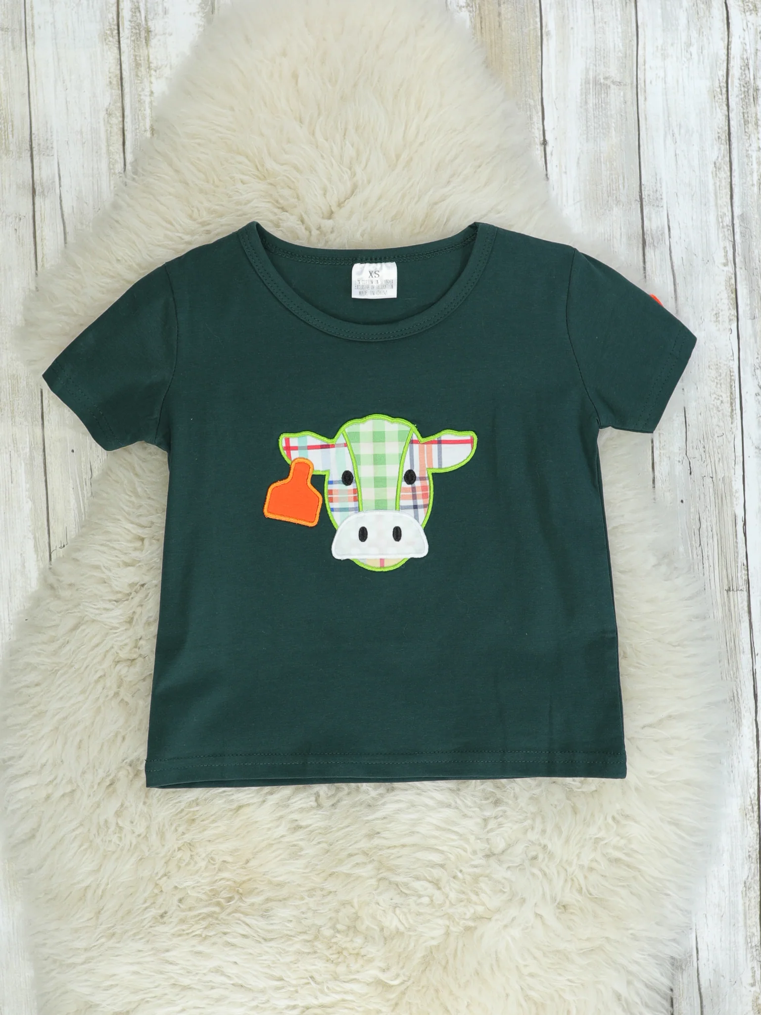 Dark Green Cow Shirt