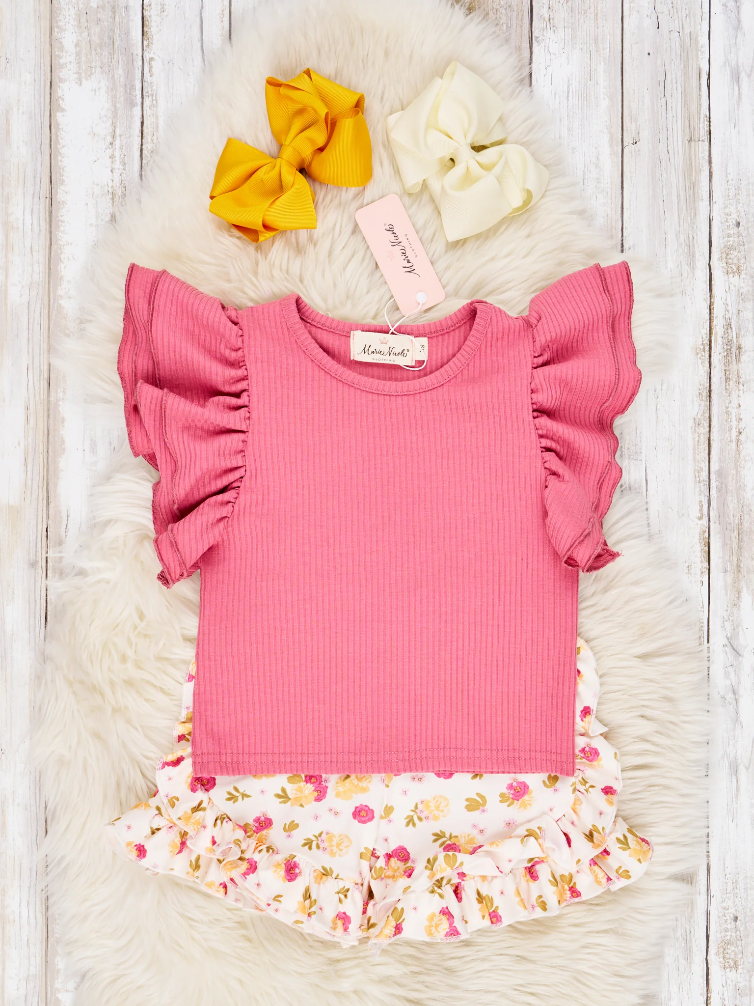 Dark Mauve Rose Ruffle Outfit