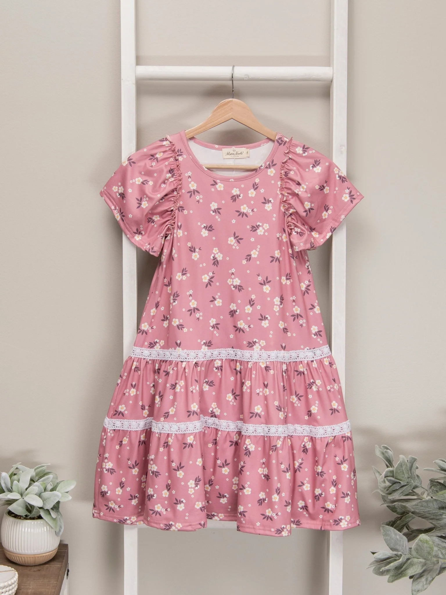 Dark Pink Buttercup Tiered Dress - Image 2
