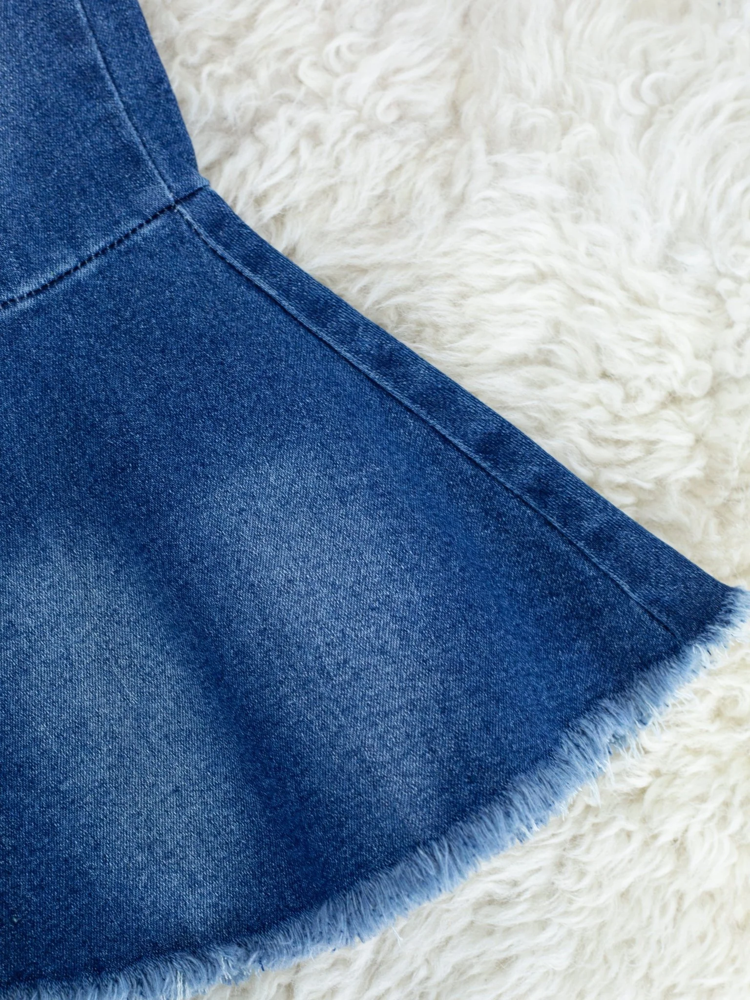 Dark Wash Denim Bell Bottoms - Image 2