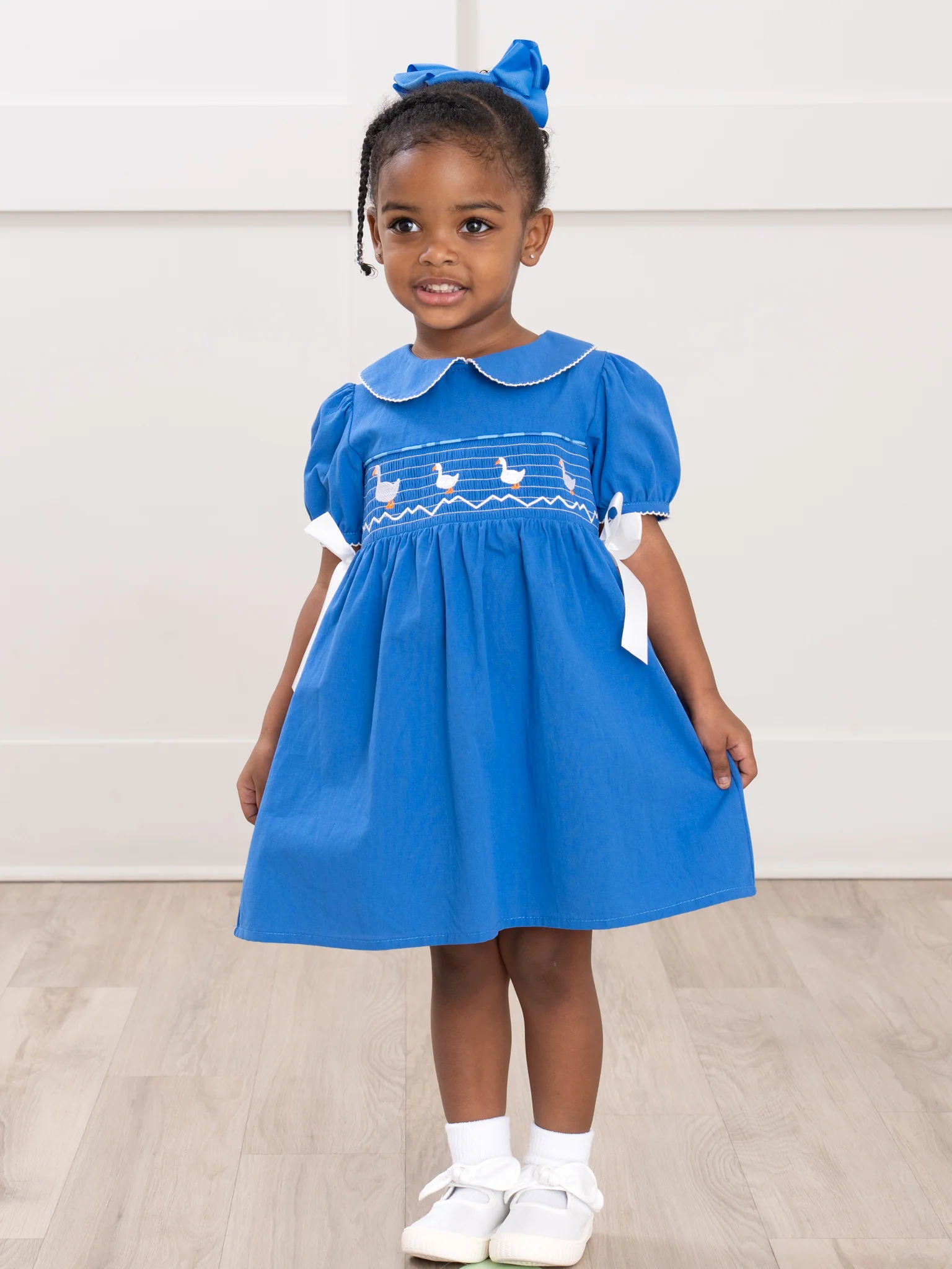 Darling Duckies Smocked Dress - Image 4