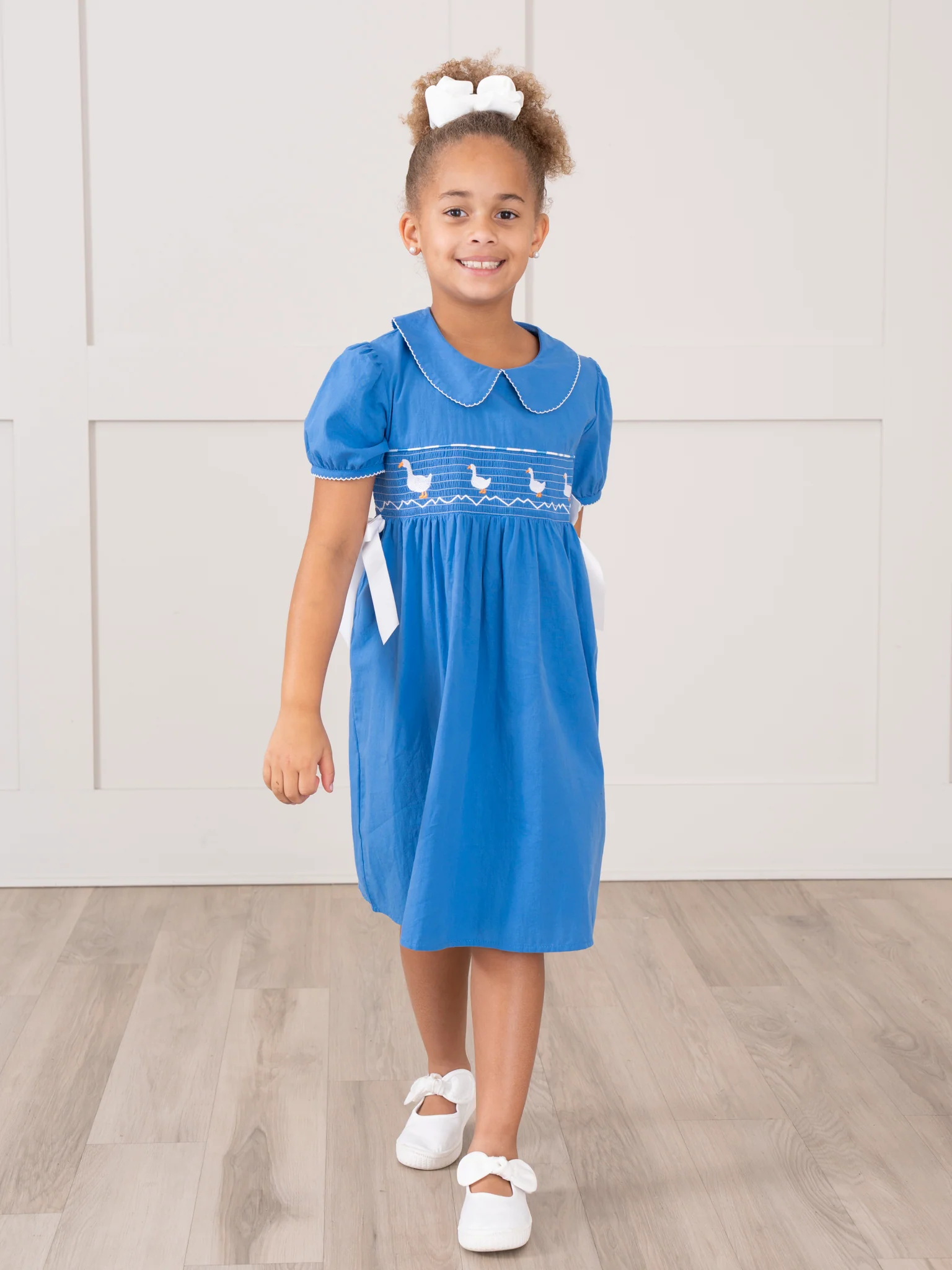 Darling Duckies Smocked Dress - Image 5