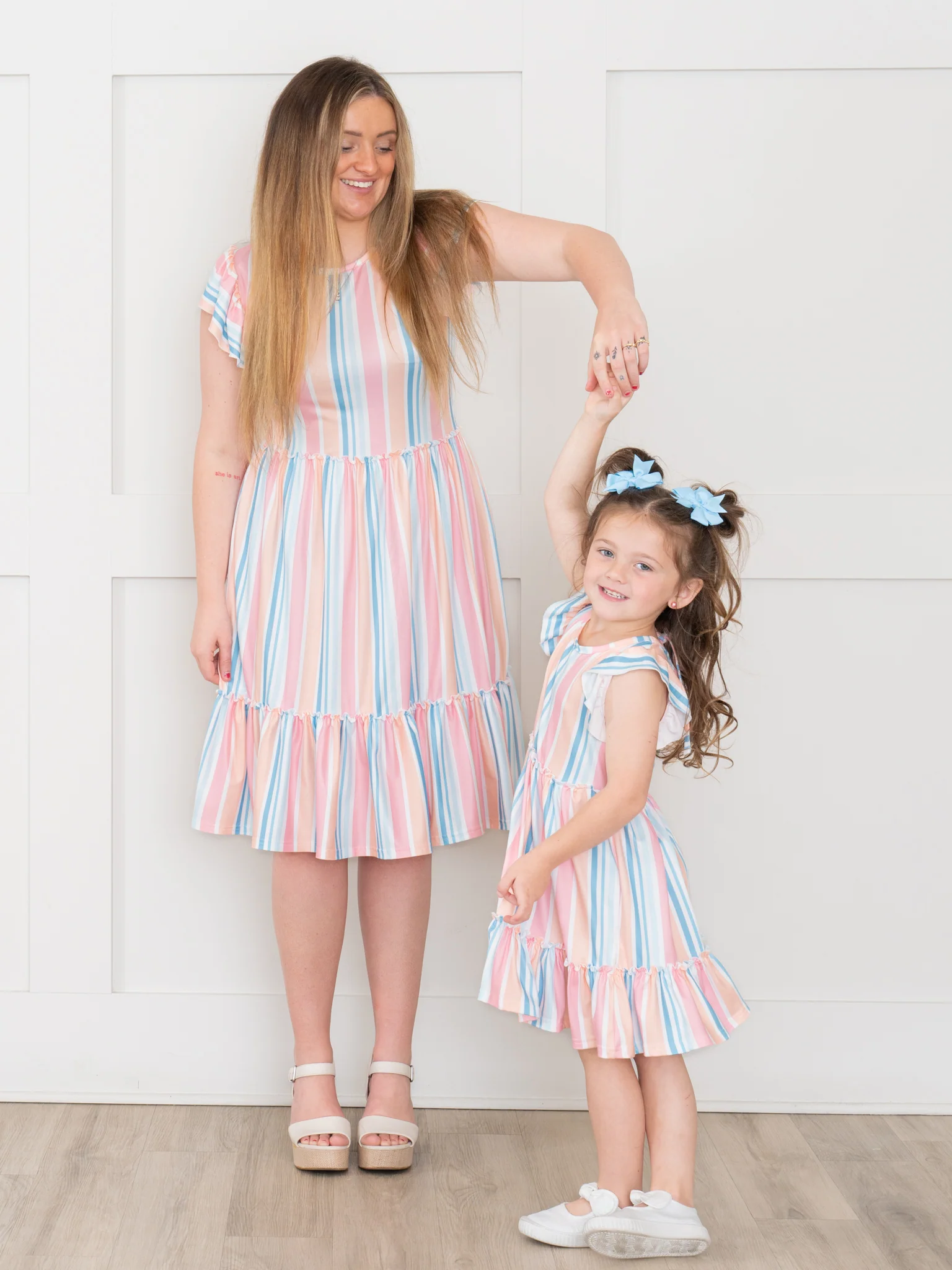 Day Bloom Tiered Stripe Ruffle Dress - Image 5