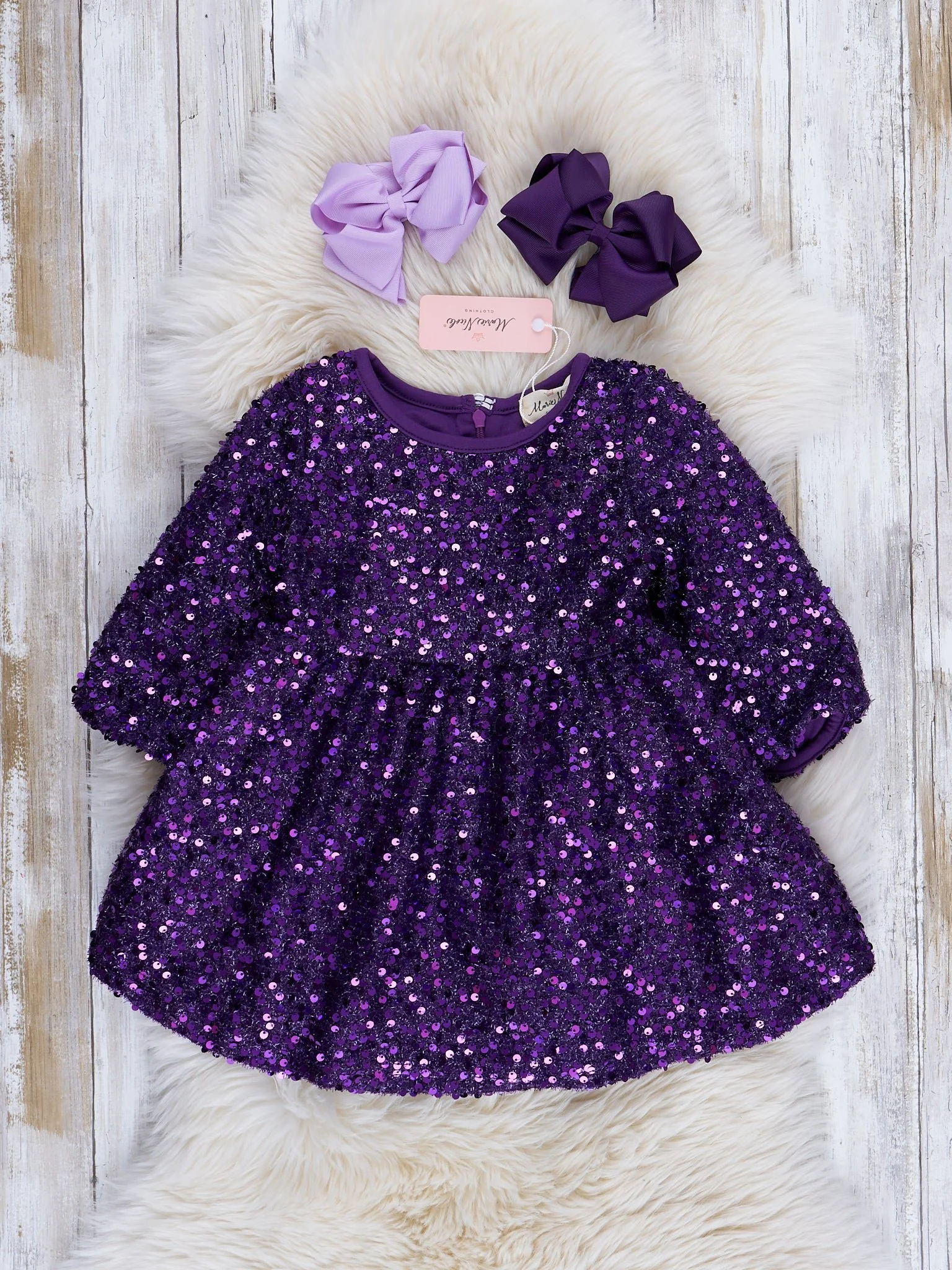 Dazzling Sparkles Sequin Dress - Amethyst - Image 2