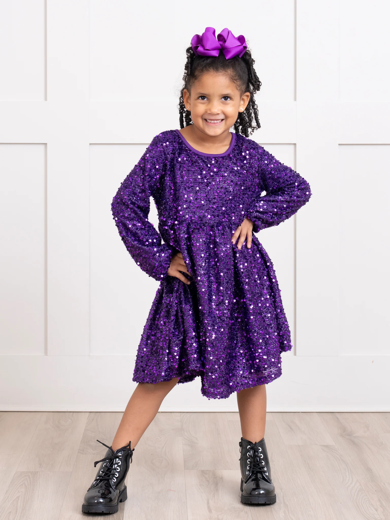 Dazzling Sparkles Sequin Dress - Amethyst - Image 3