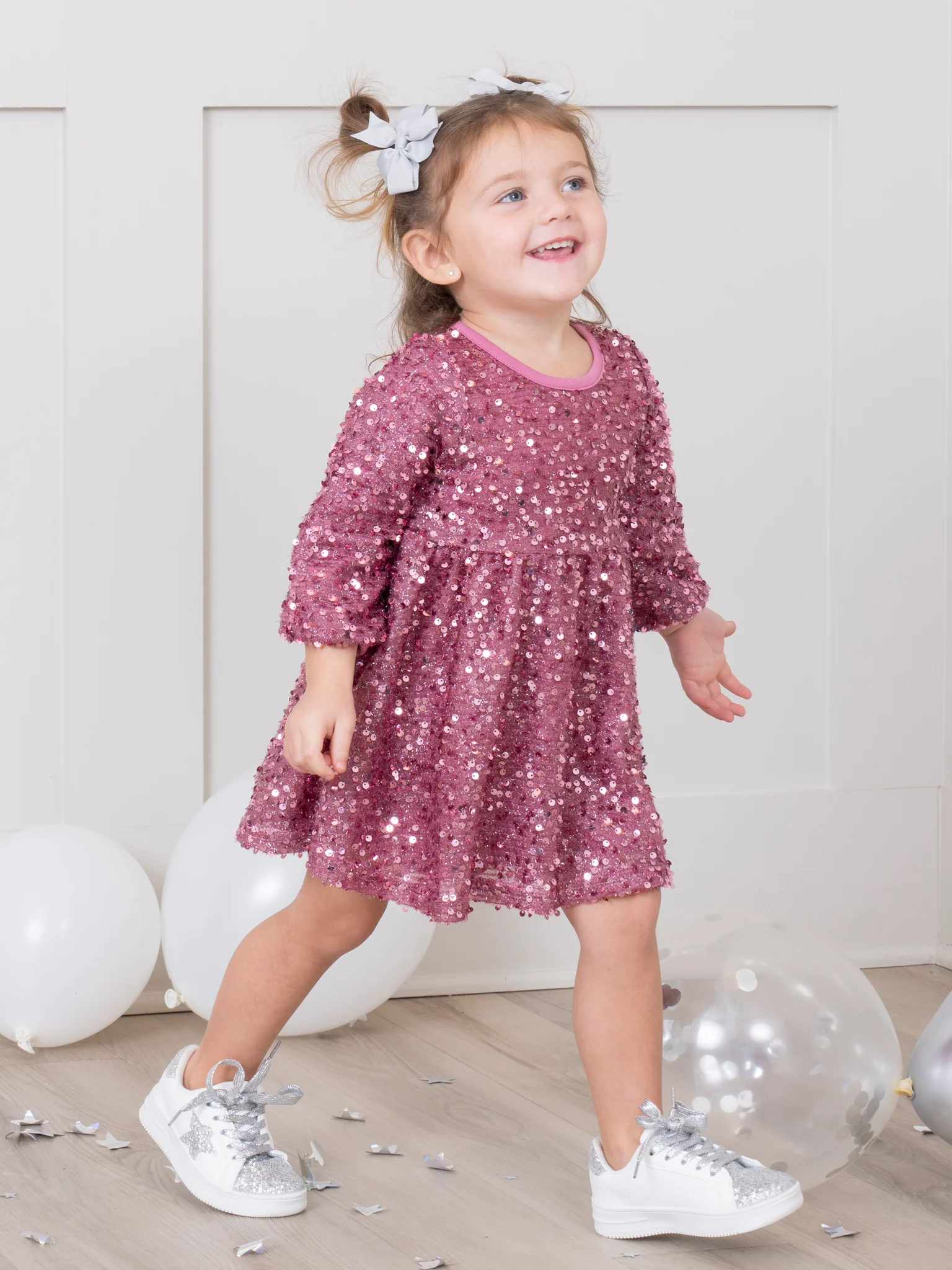 Dazzling Sparkles Sequin Dress - MNC Mauve