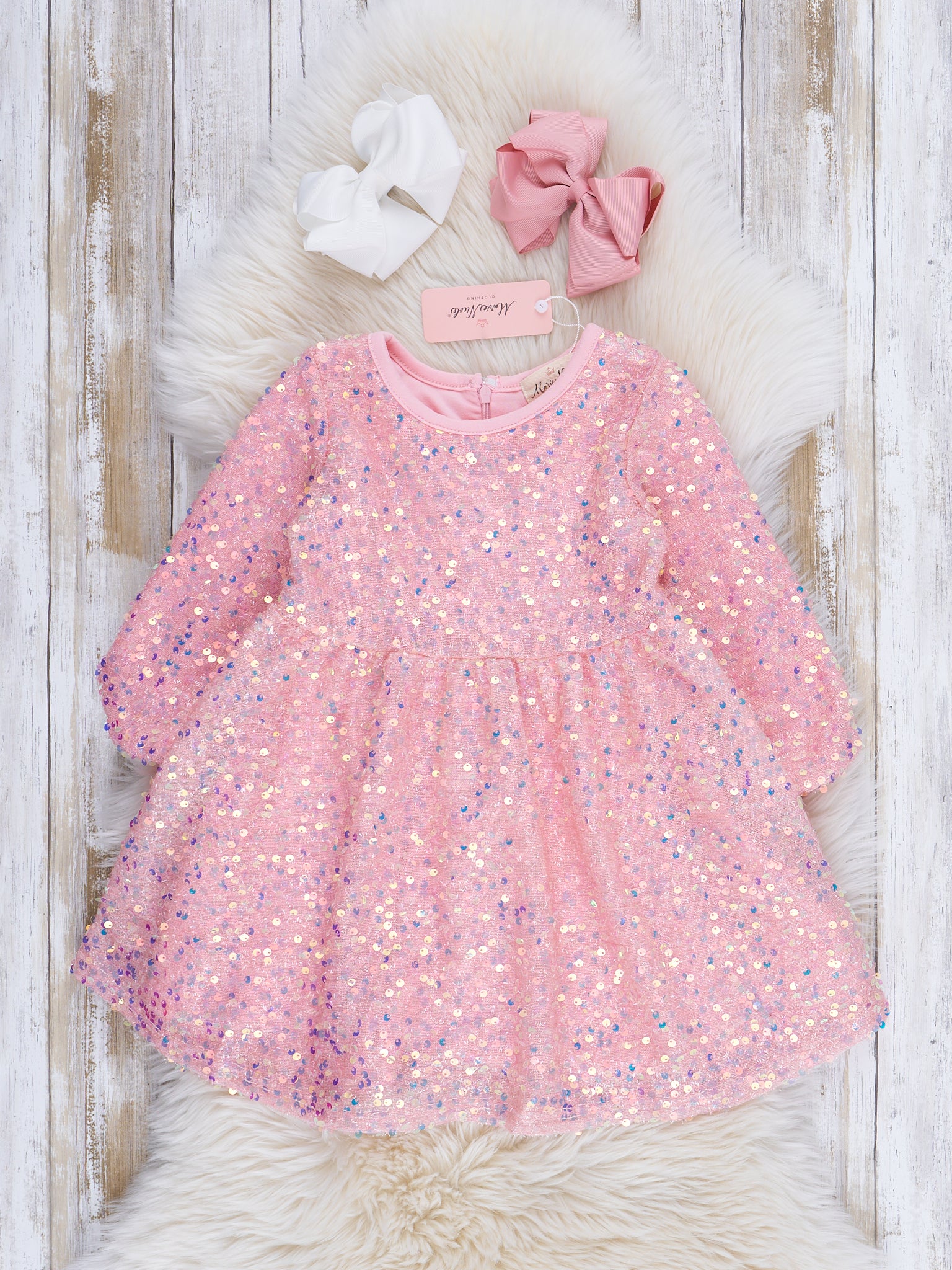 Dazzling Sparkles Sequin Dress - Pink - Image 2