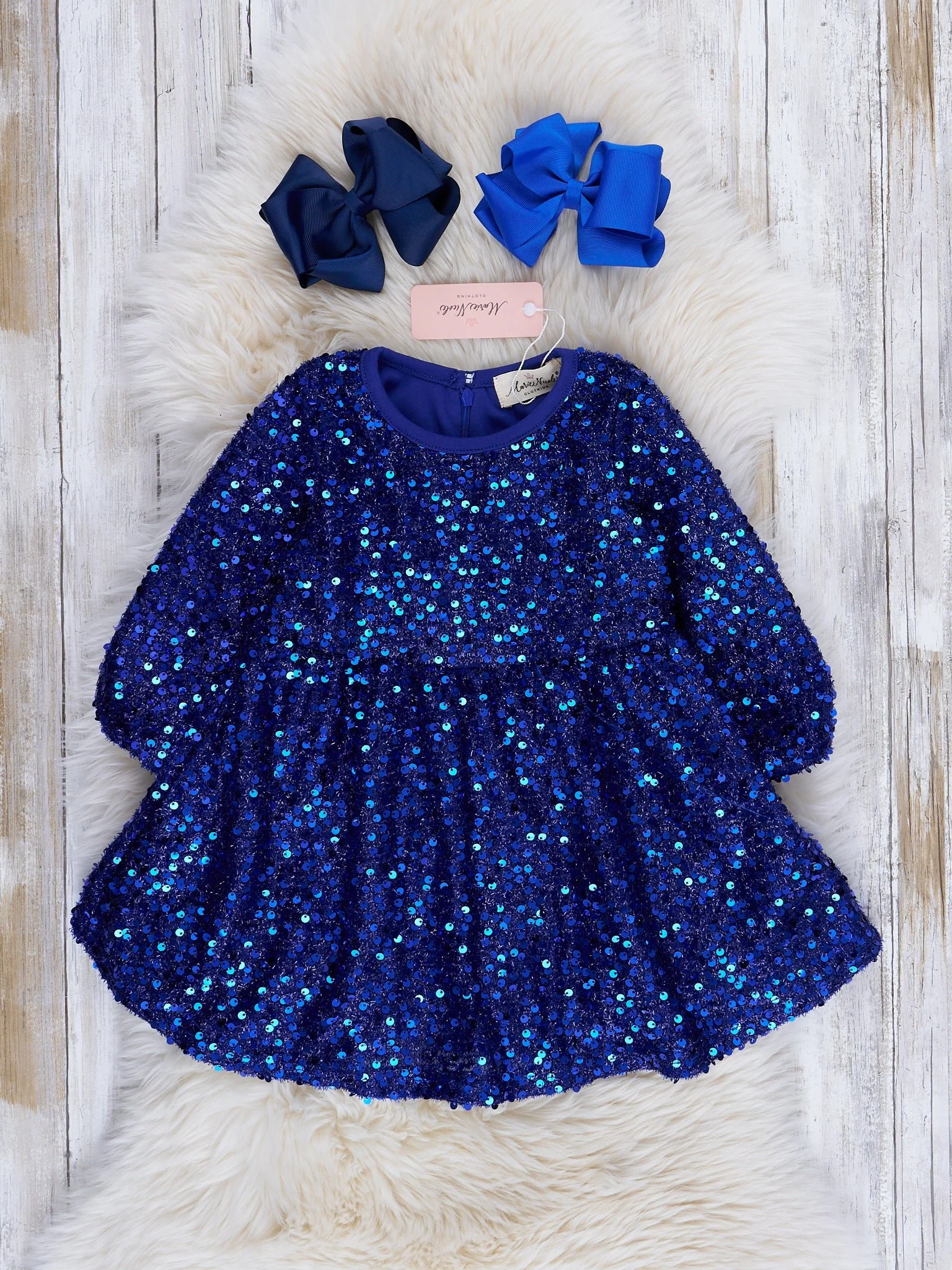 Dazzling Sparkles Sequin Dress - Sapphire - Image 2