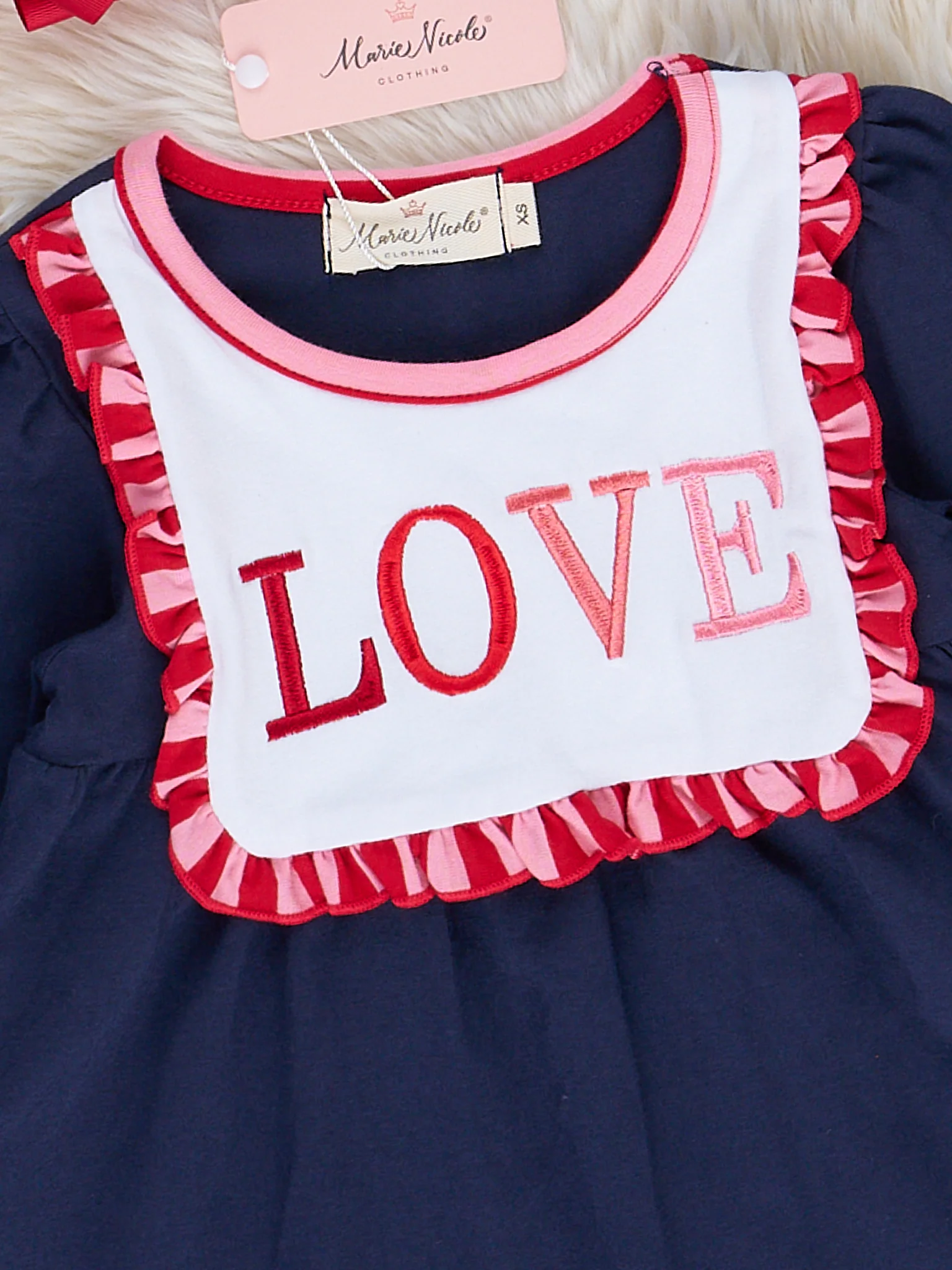 Declaration of Love Embroidered Ruffle Dress - Image 2