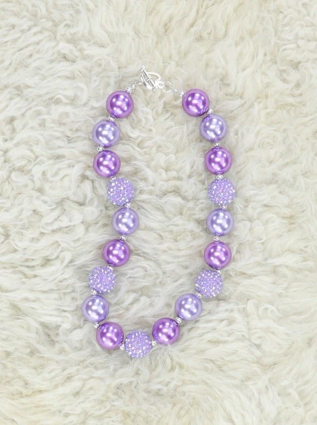 Deep Purple Bubblegum Necklace