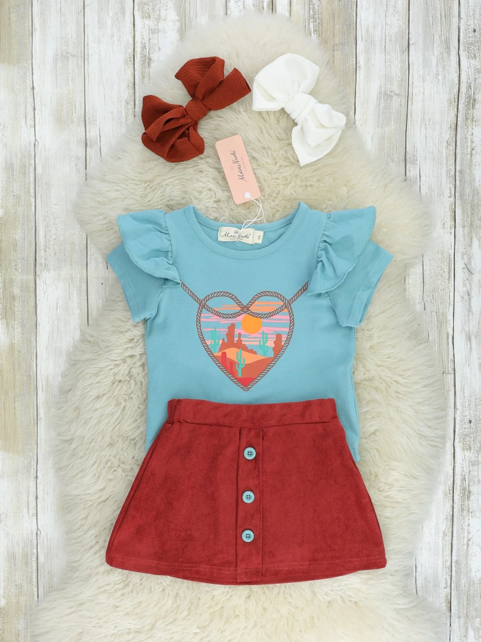 Desert Heart Skirt Ruffle Outfit - Image 2