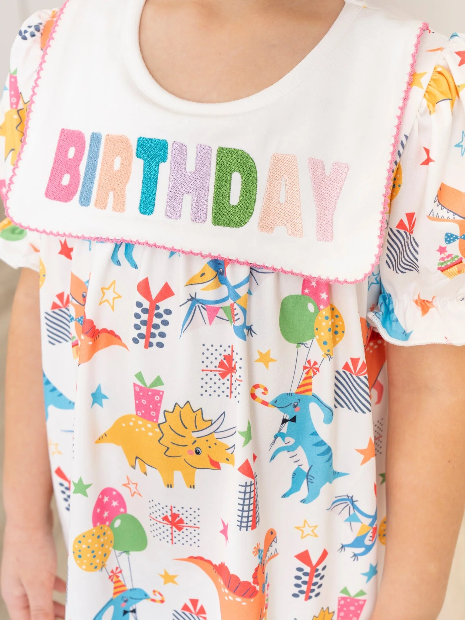 Dinosaur Birthday Party Ruffle Dress - Image 4