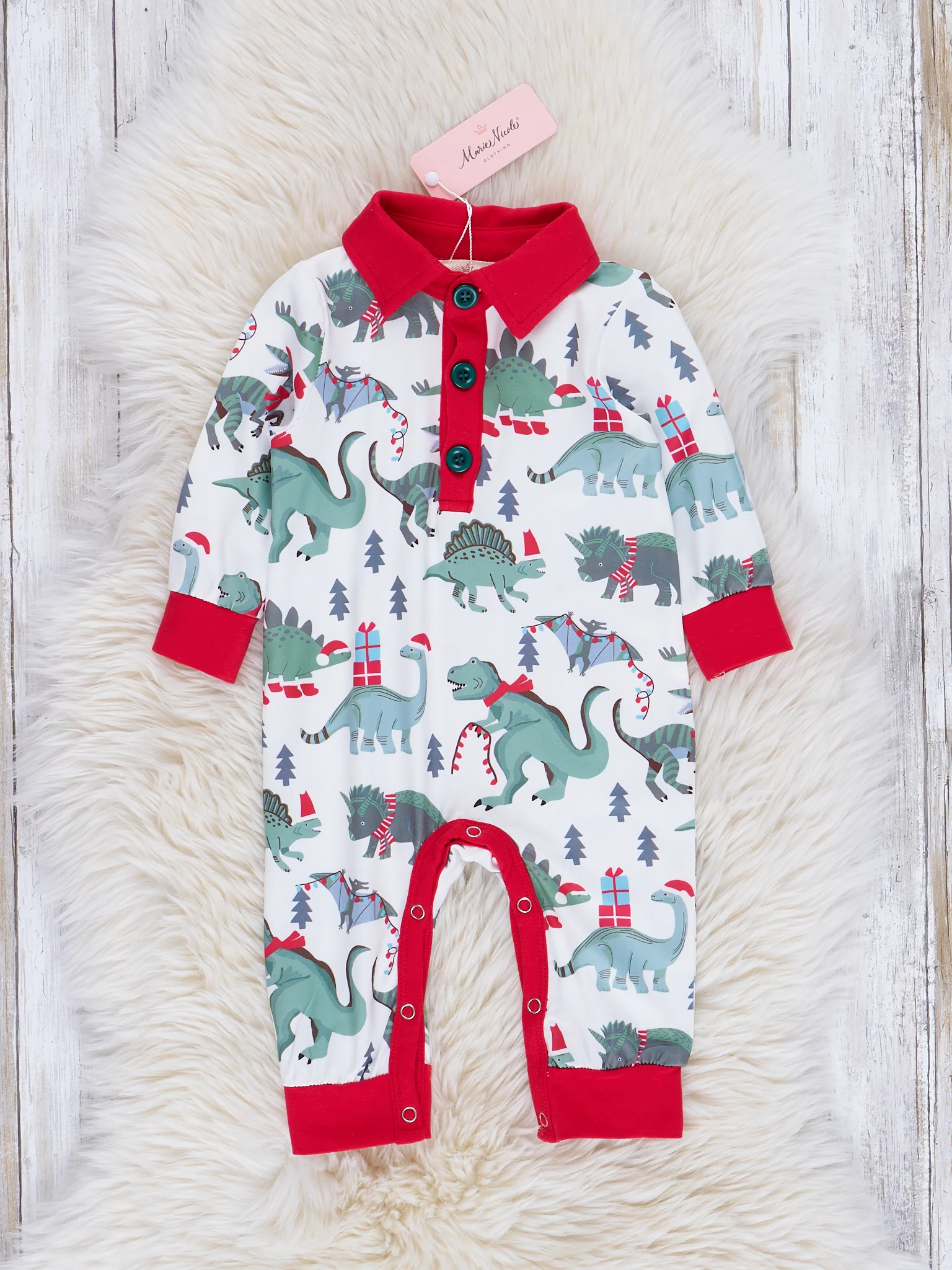 Dinosaur Dreams Polo Romper