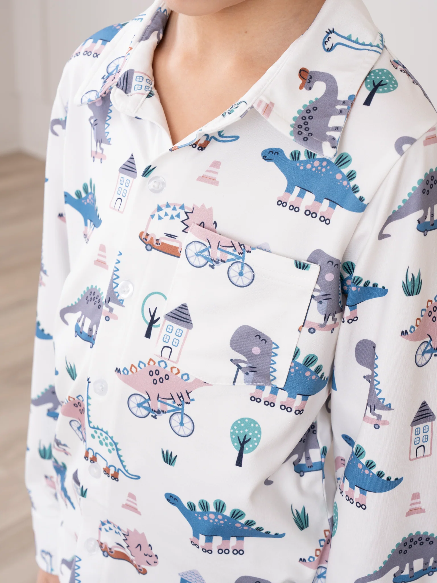 Dinosaur Skate Park Button-Up Shirt - Image 3