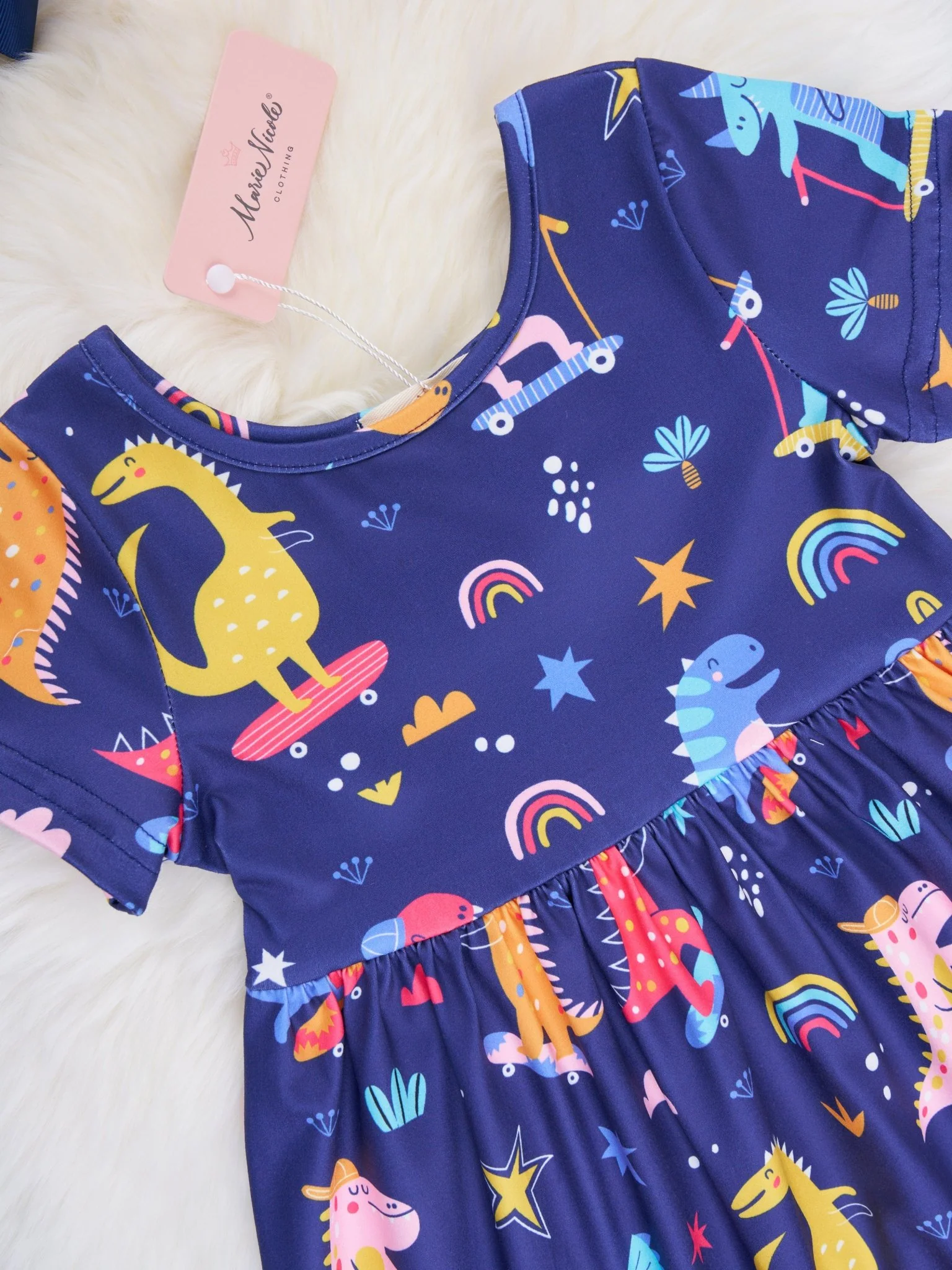 Dinosaurs & Rainbows Dress - Image 2