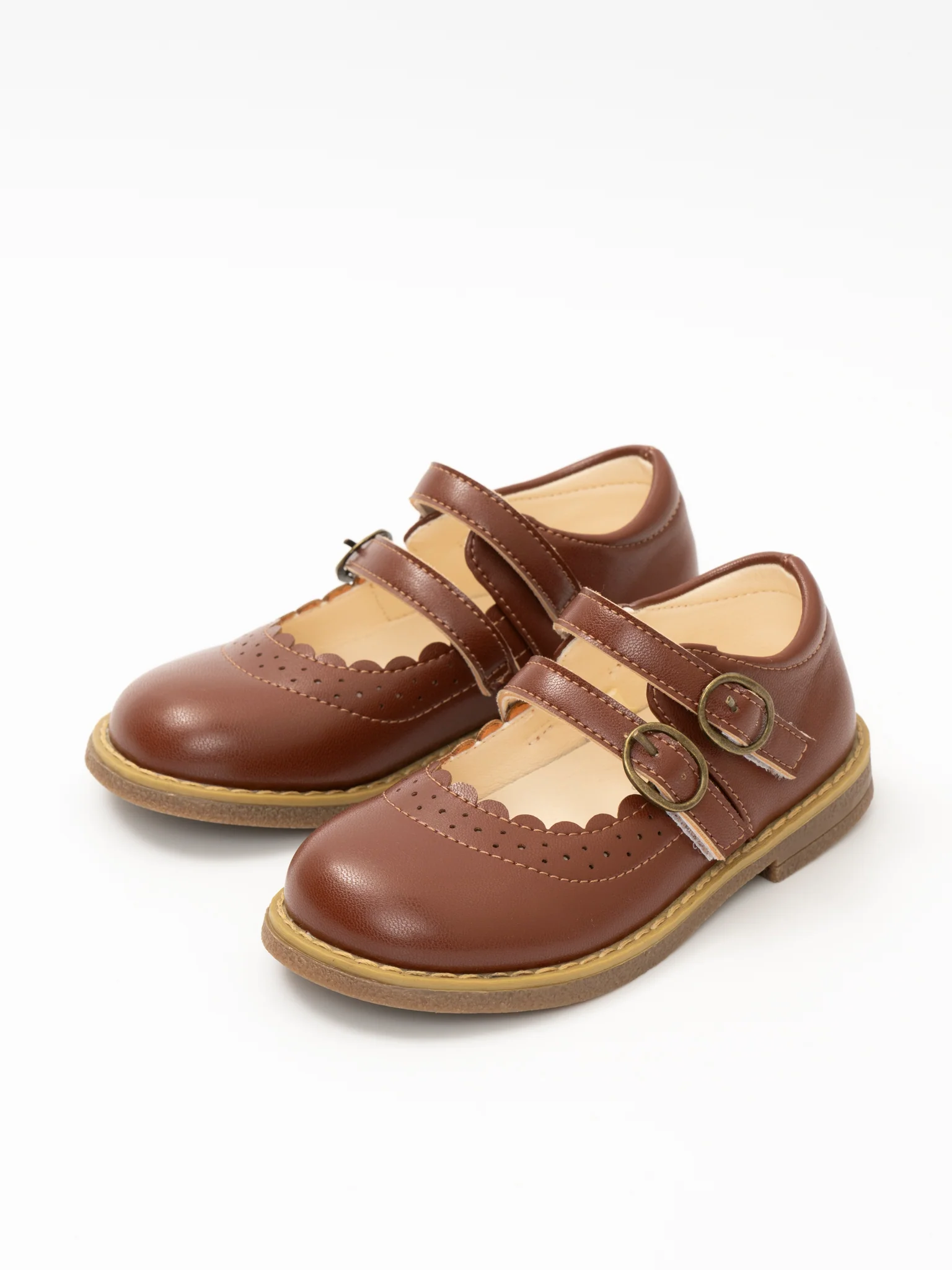 Double Buckle Mary Jane Hard Sole Shoes - Image 5