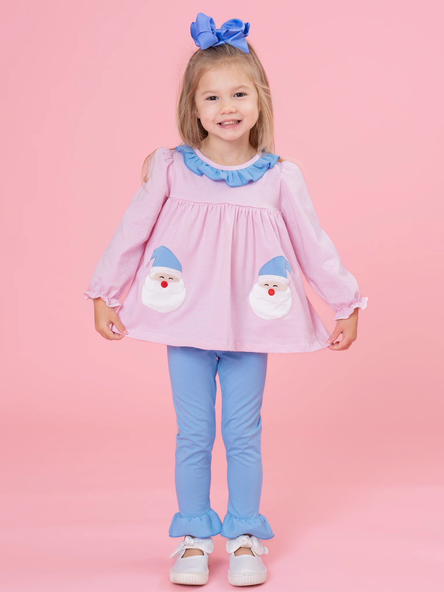 Dreaming Santa Embroidered Ruffle Outfit