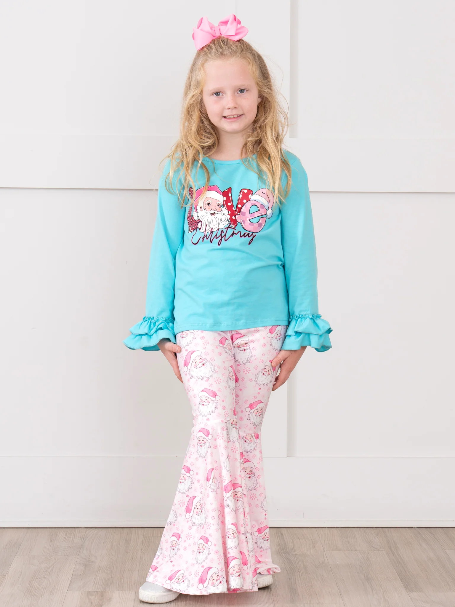 Dreamy Christmas Love Bell Bottom Outfit