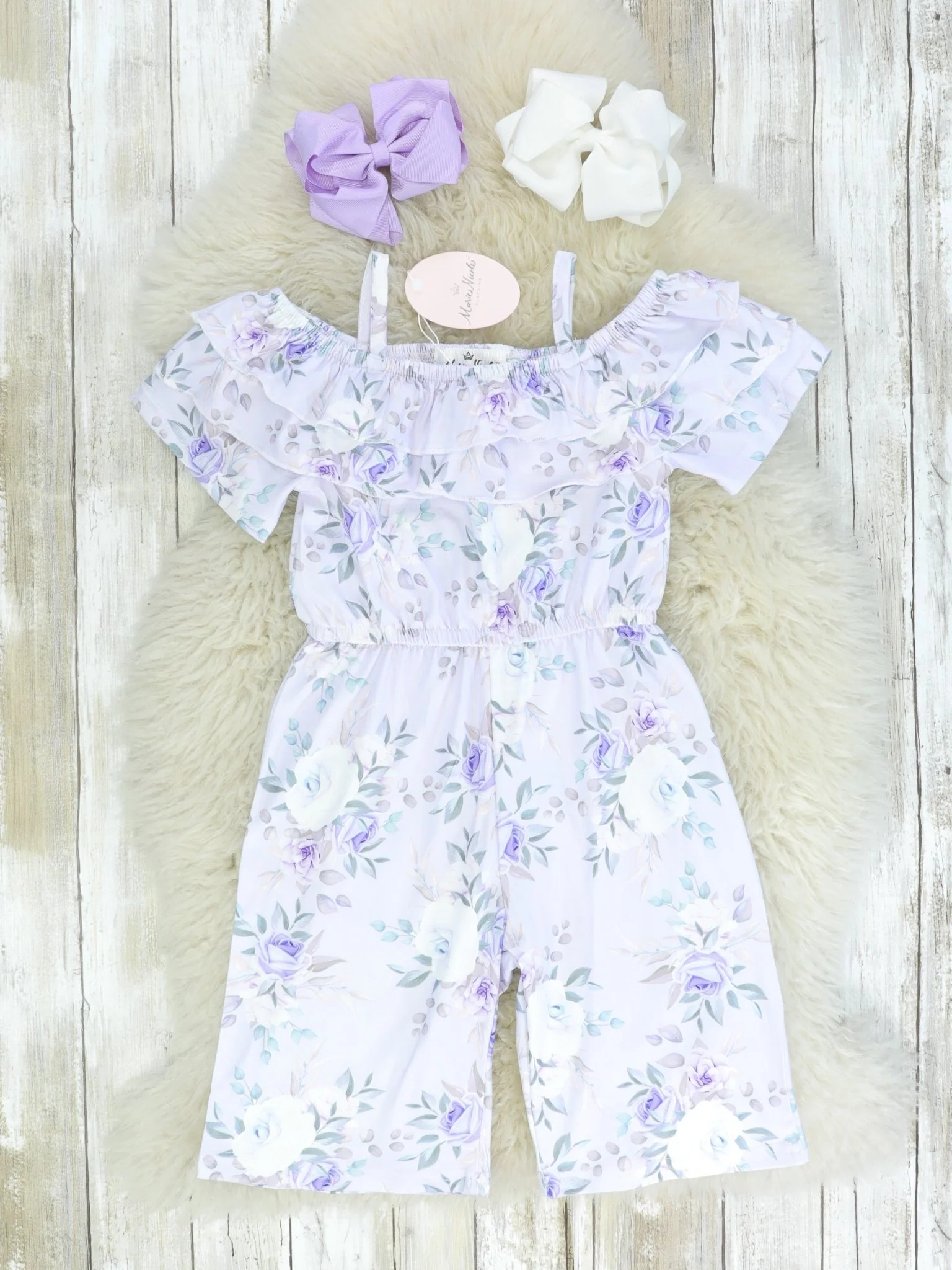 Dusty Purple Floral Off The Shoulder Jumper