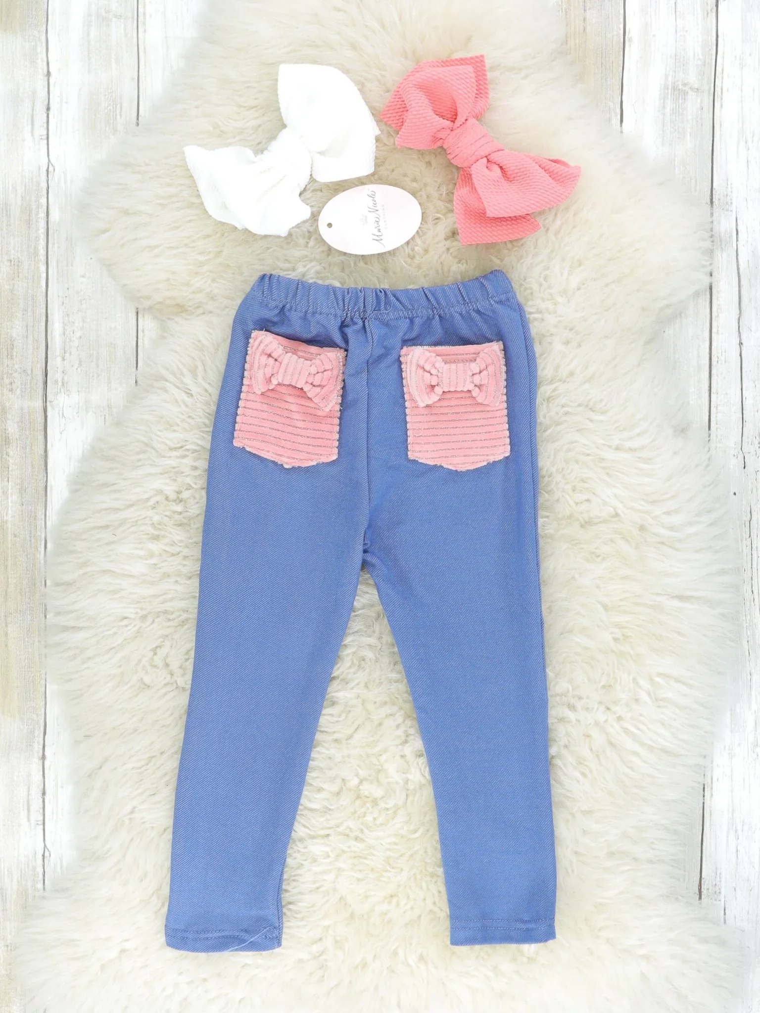 Dusty Rose Velvet Tie Long Sleeve Outfit - Image 3